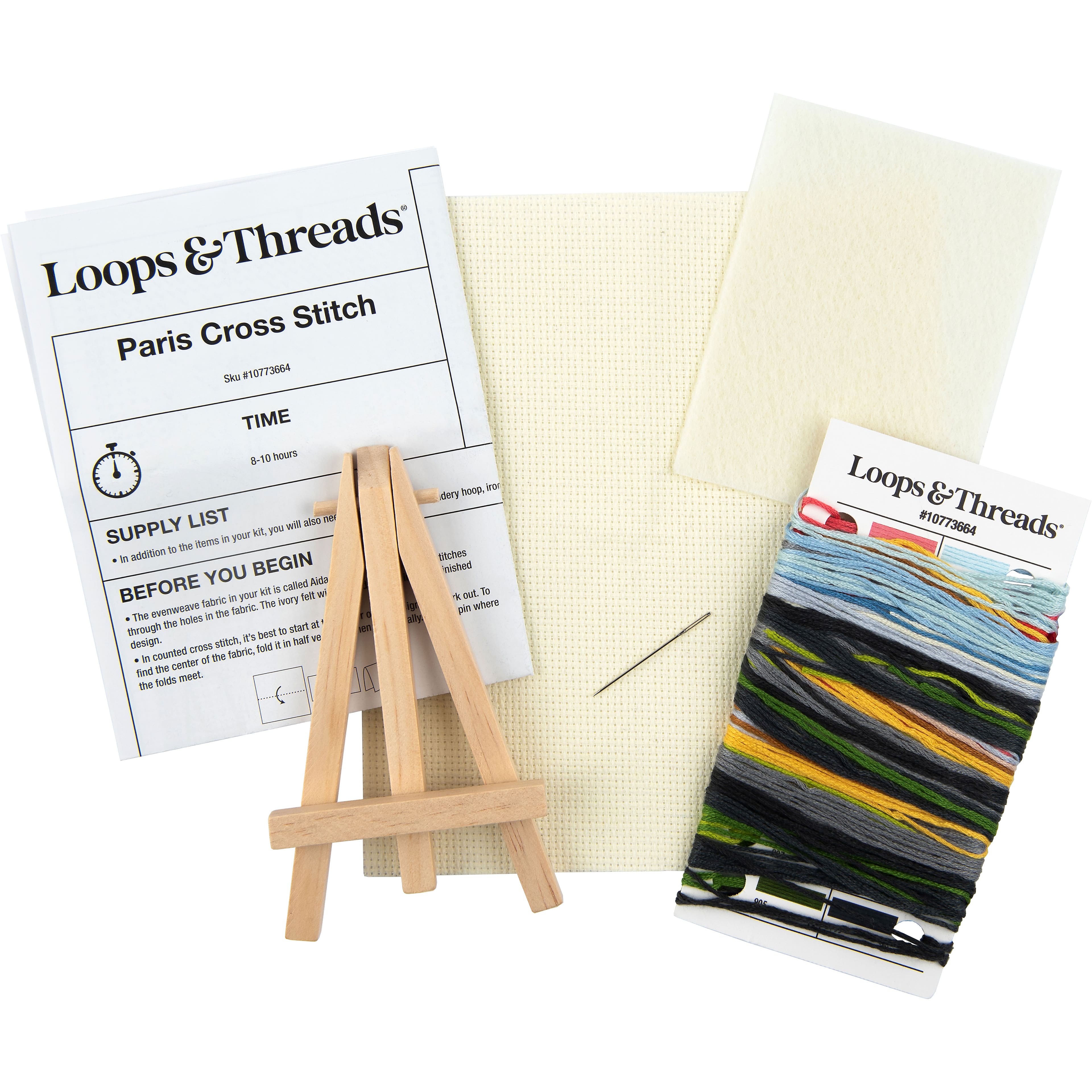 3&#x22; x 4&#x22; Paris Counted Cross Stitch Kit by Loops &#x26; Threads&#xAE;