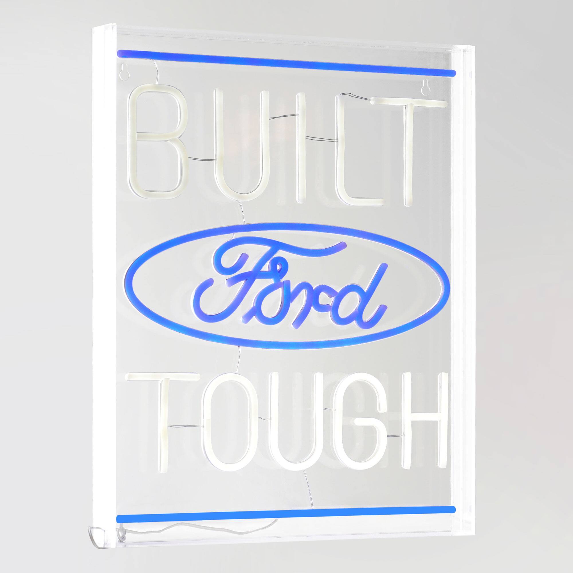 American Art Décor™ 20" Licensed Ford Built Tough Acrylic LED Wall Décor Sign