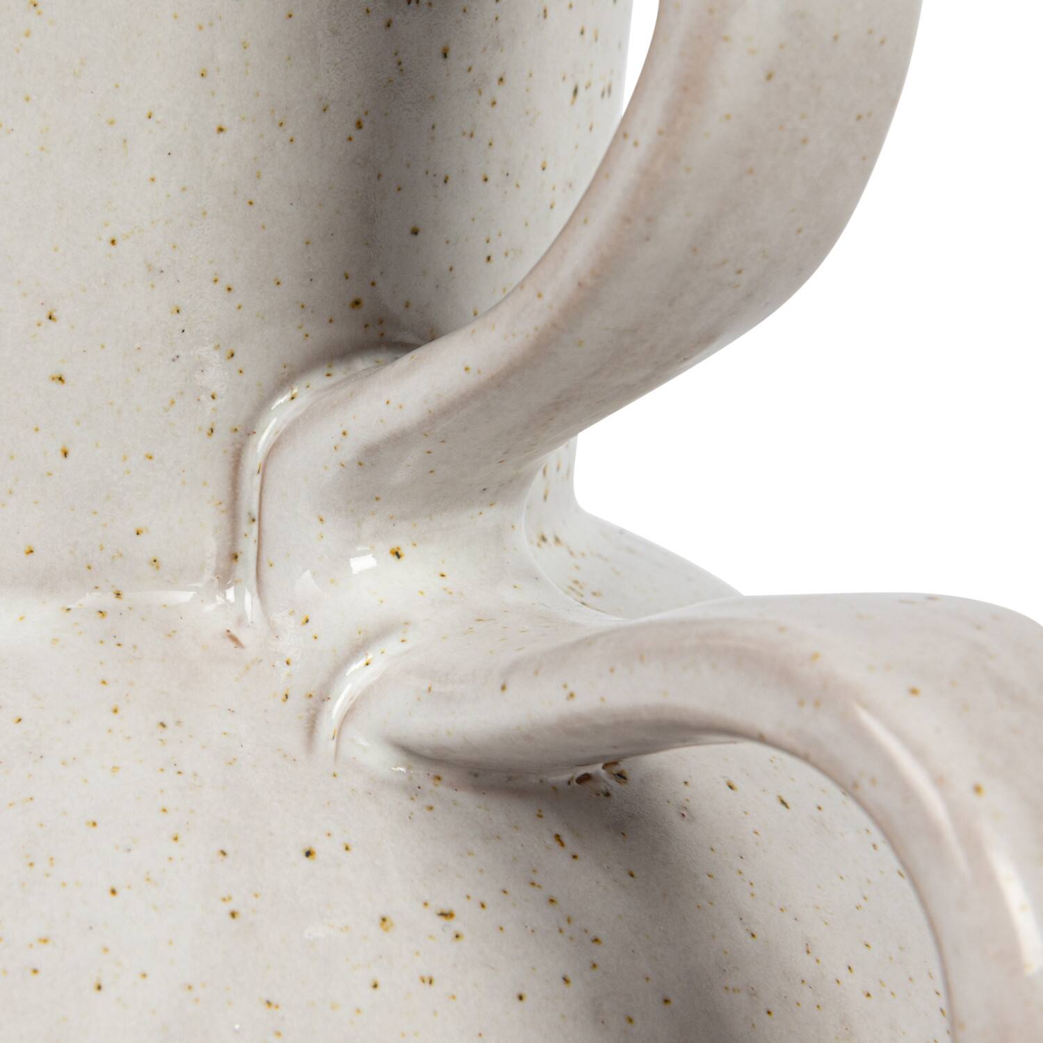 88oz. White Reactive Glaze Stoneware Pitcher