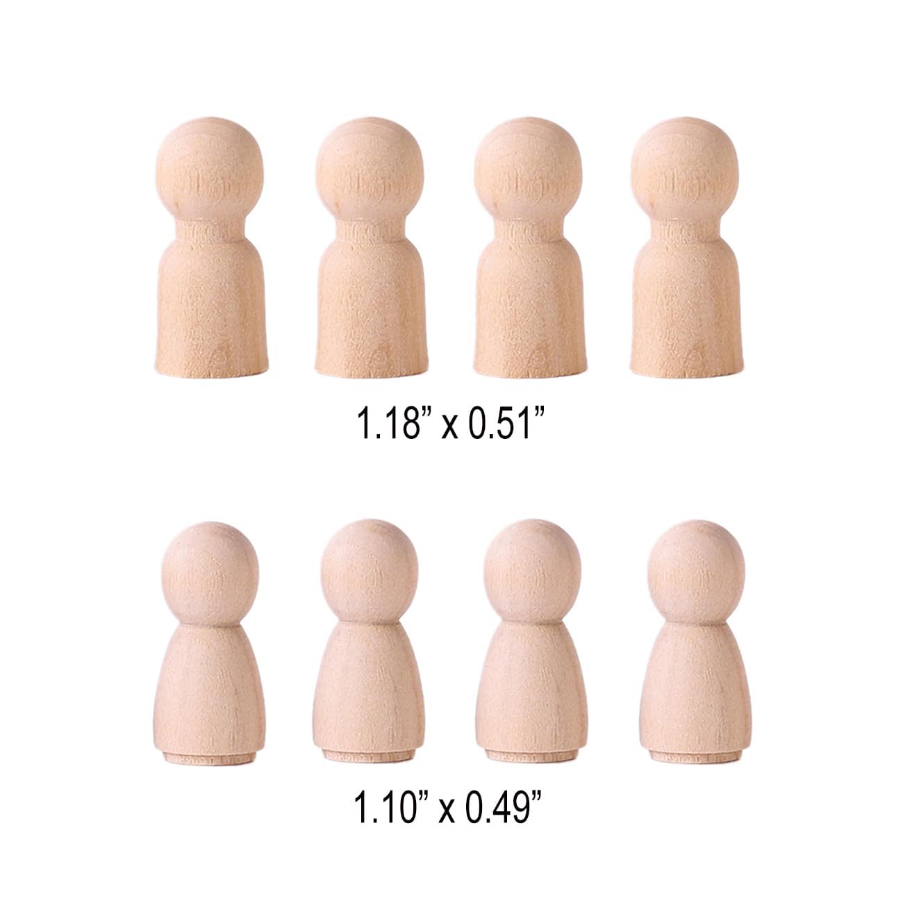 12 Packs: 8 ct. (96 total) 1" Wooden Peg People by Creatology™