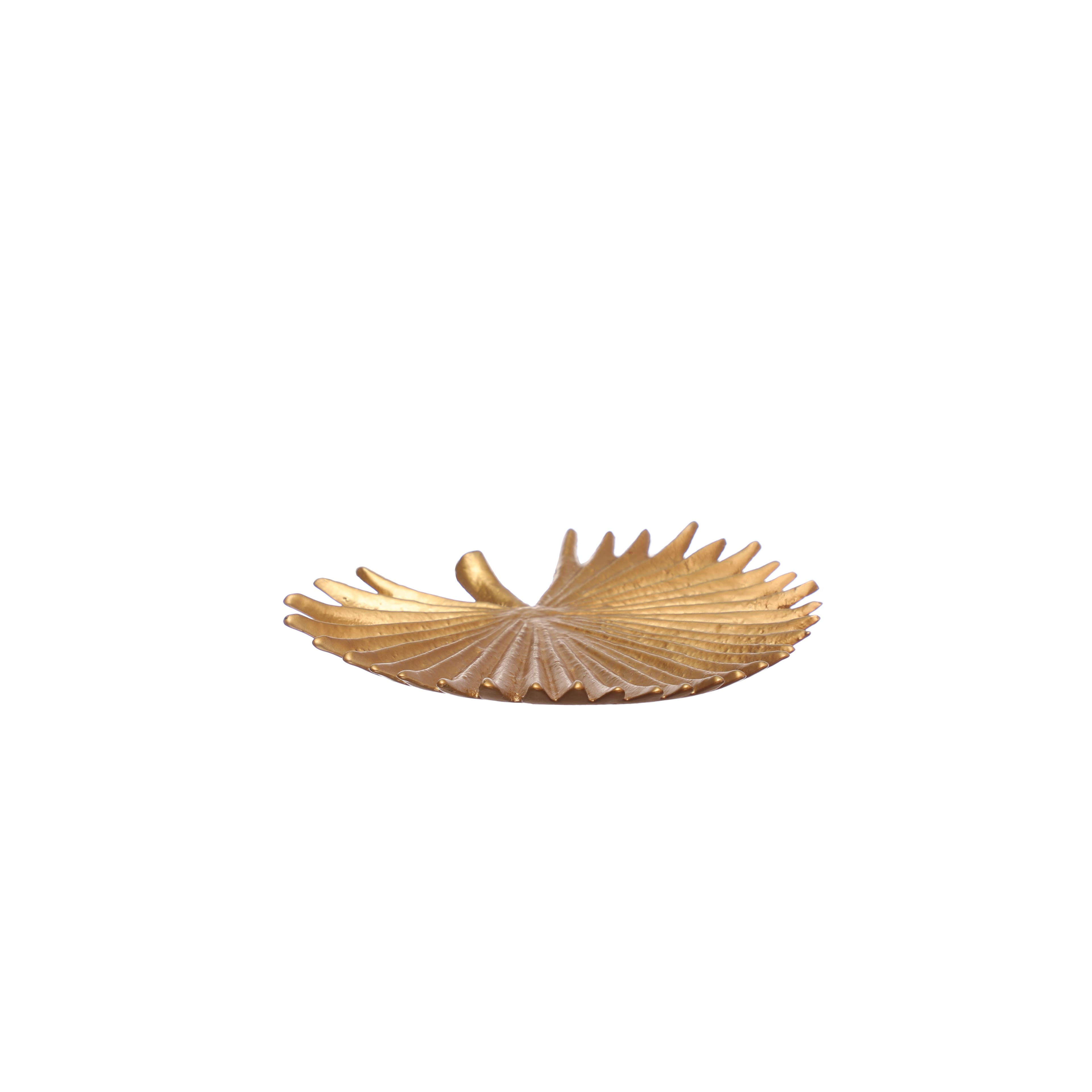 6.5&#x22; Gold Metal Leaf Tabletop Tray by Ashland&#xAE;