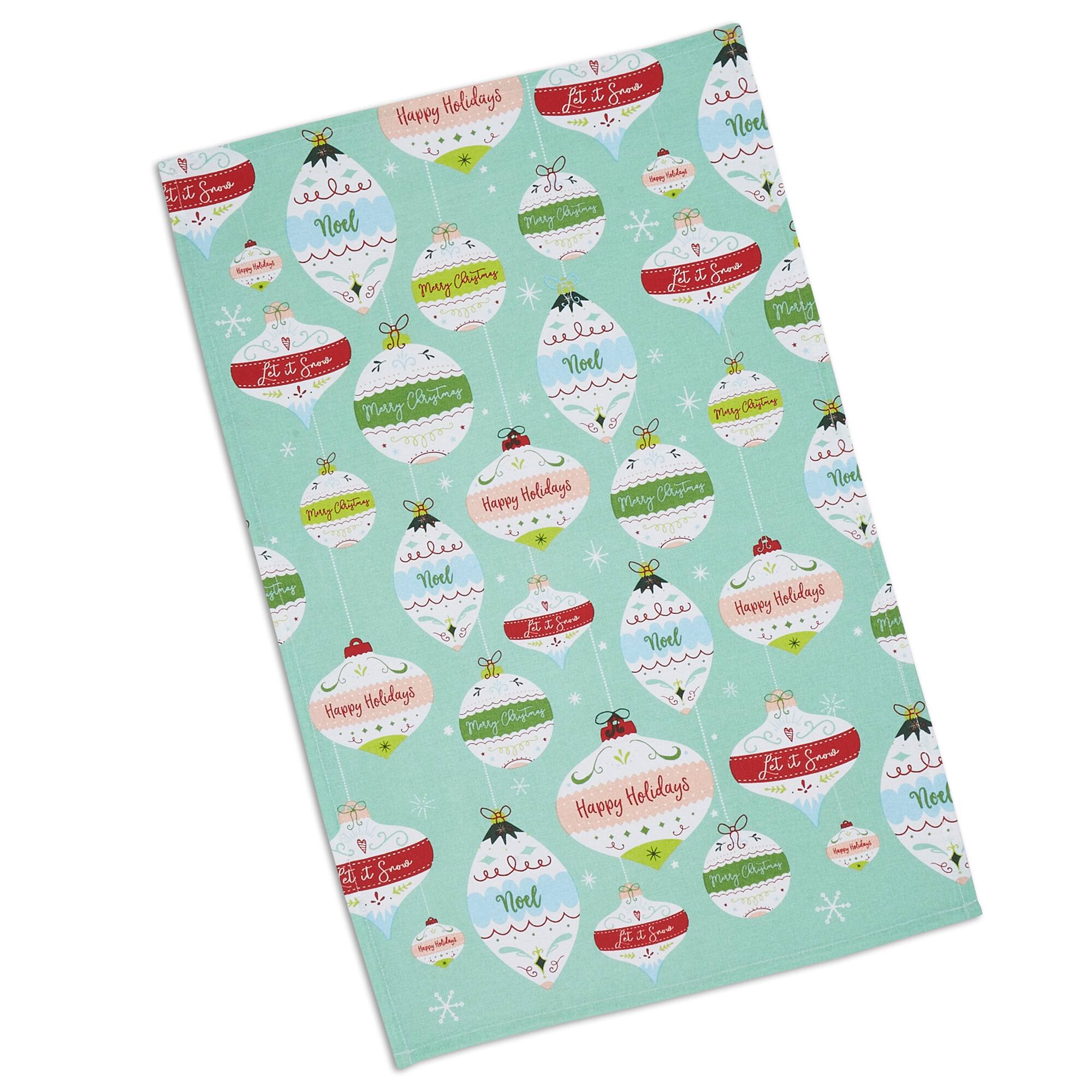 DII® Holiday Ornaments Dishtowel Set