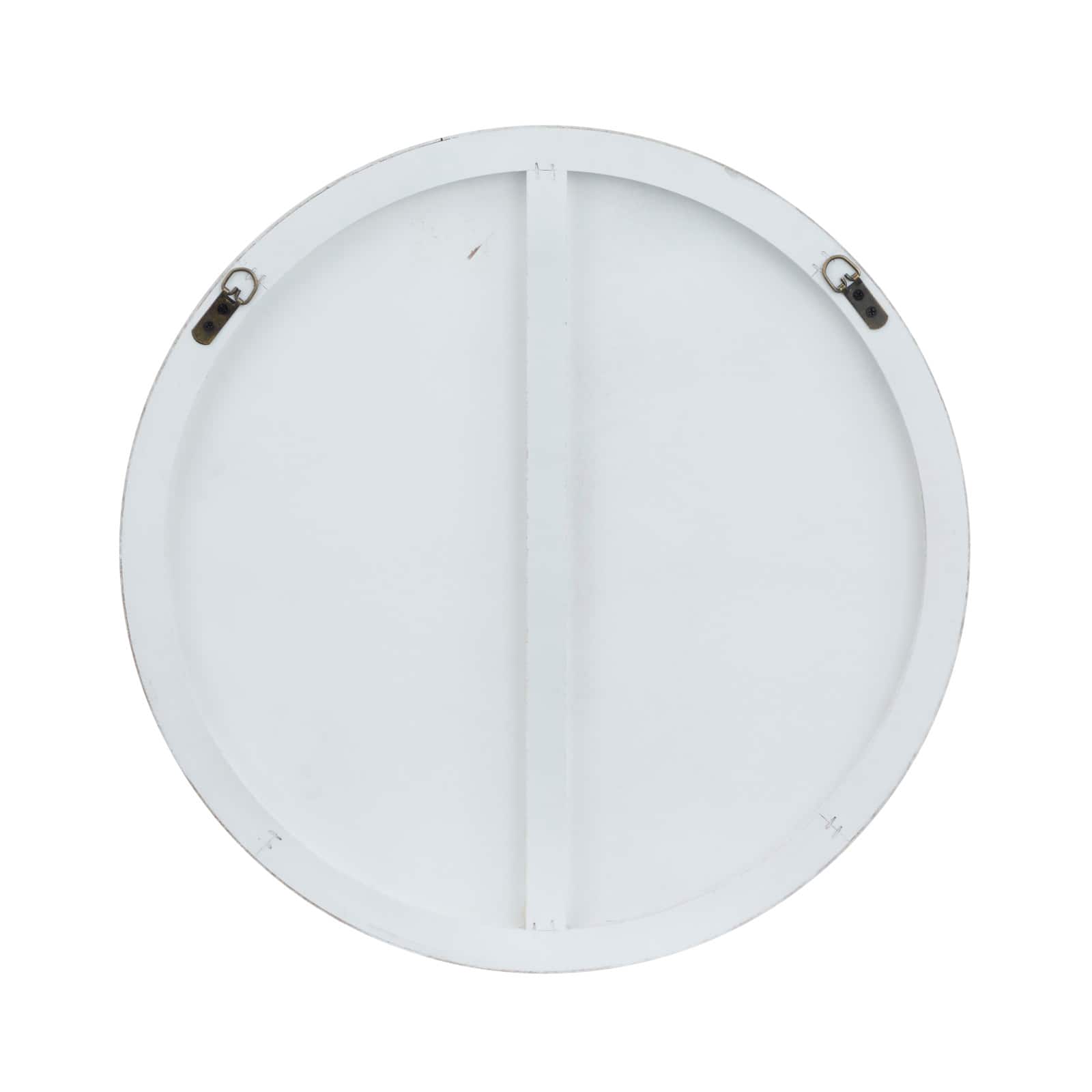 White Contemporary Wall Mirror, 24&#x22; x 1&#x22; x 24&#x22;