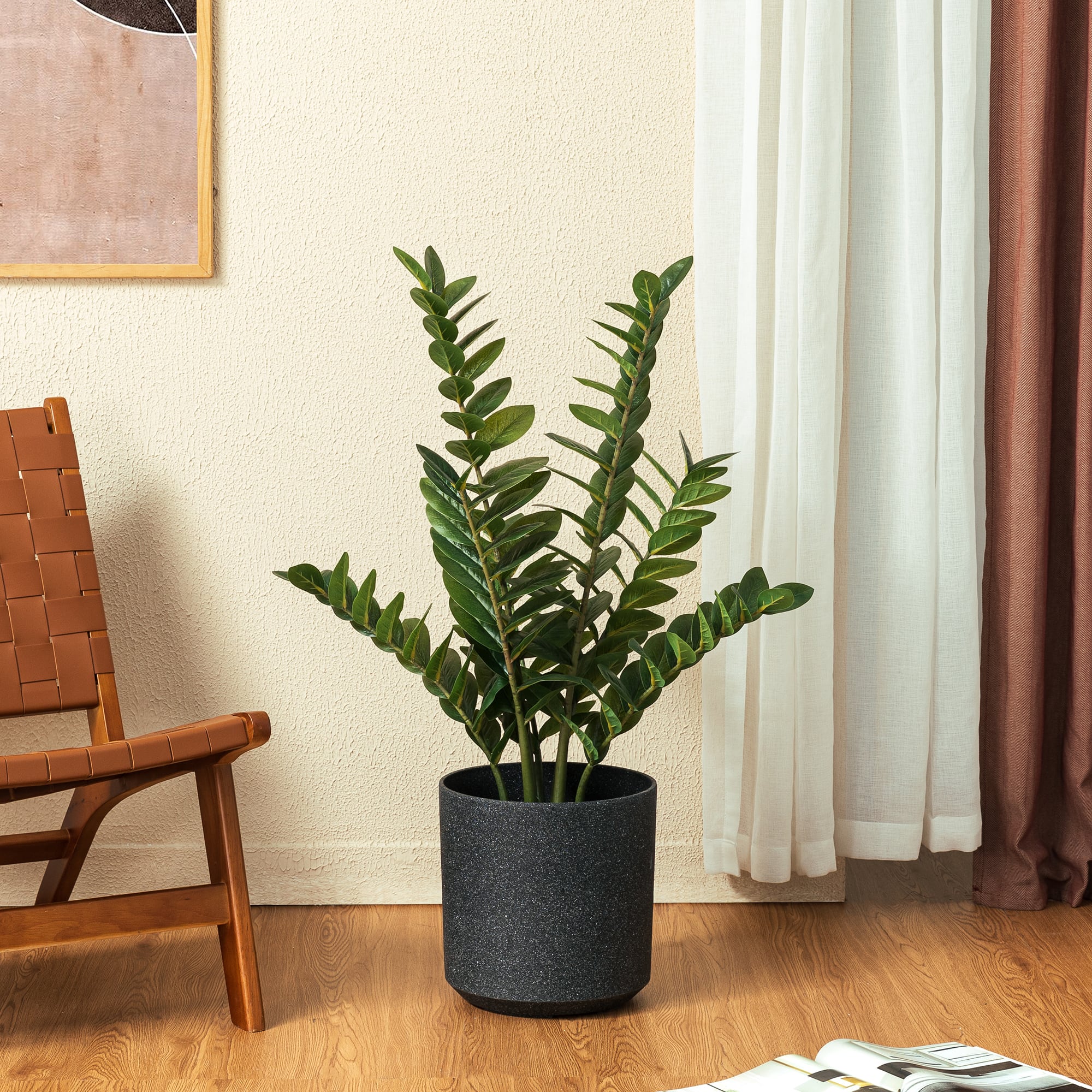 Glitzhome® 2.75ft. Faux Money Tree in Pot