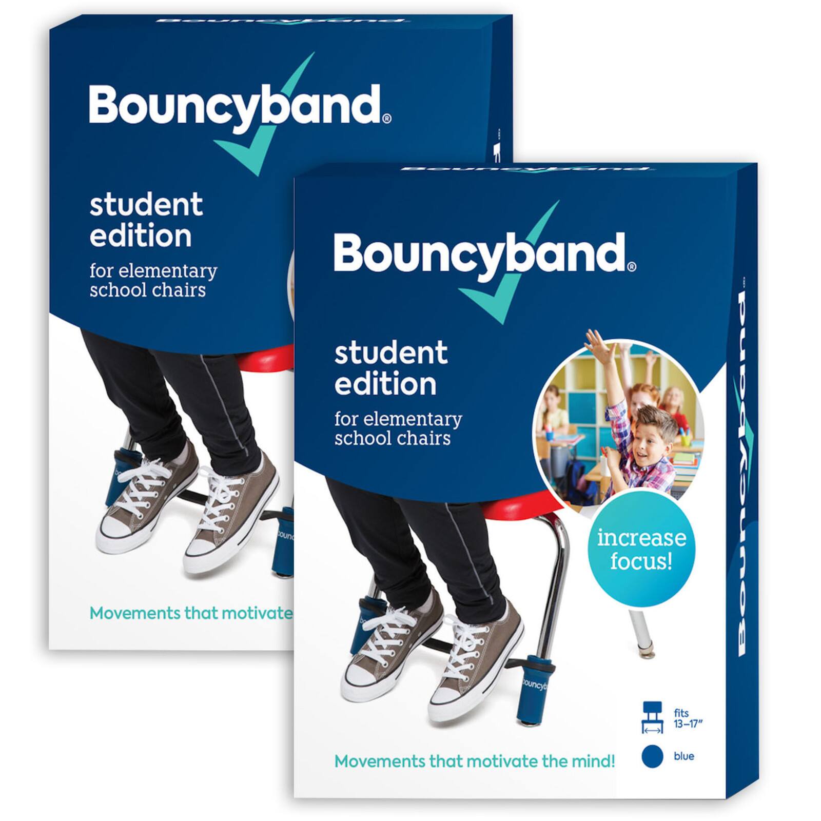 Bouncyband® Blue Bands for Elementary School Chair, 2ct.