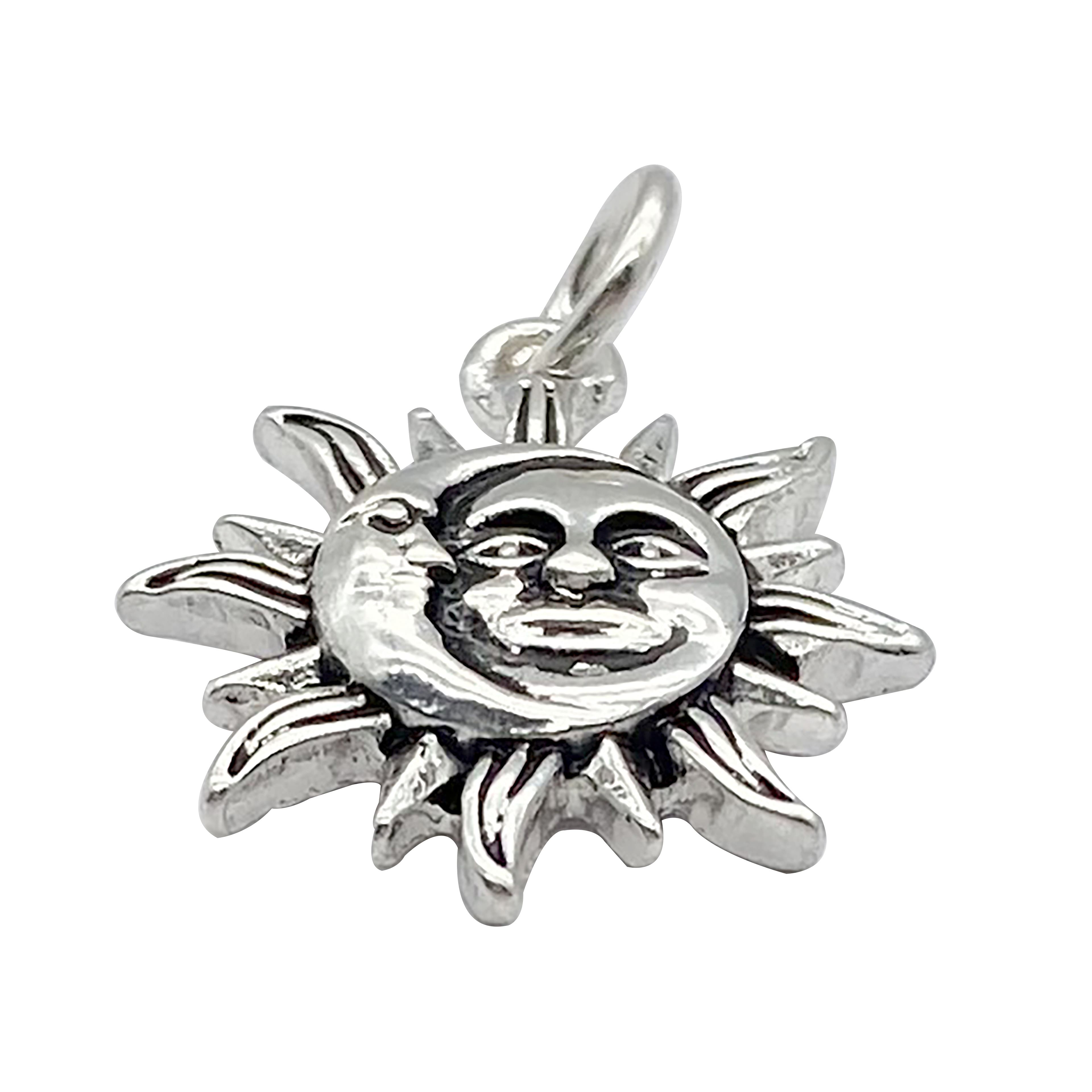 Silver Plated Sun &#x26; Moon Charm by Bead Landing&#x2122;