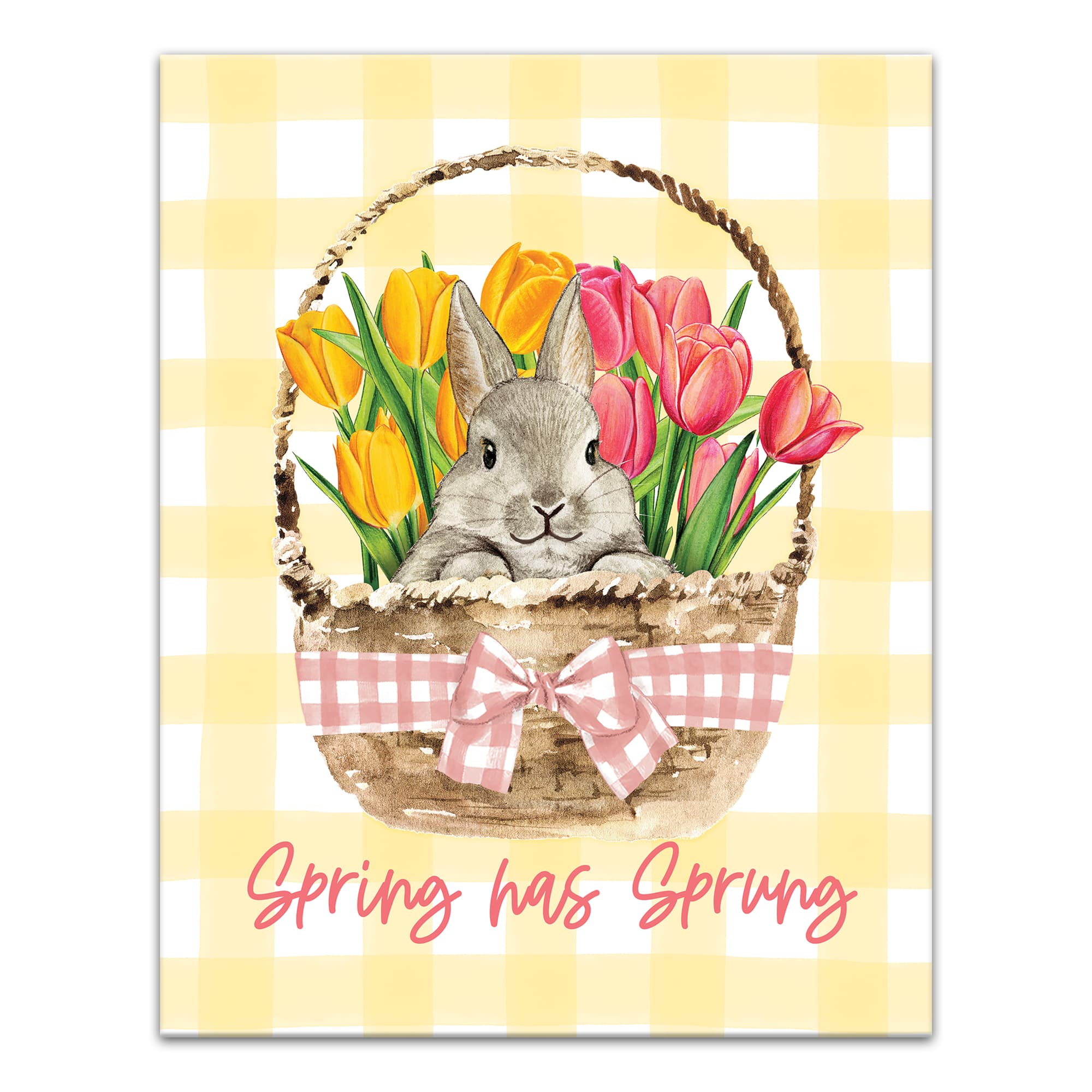 Spring has Sprung Basket Canvas Wall Art