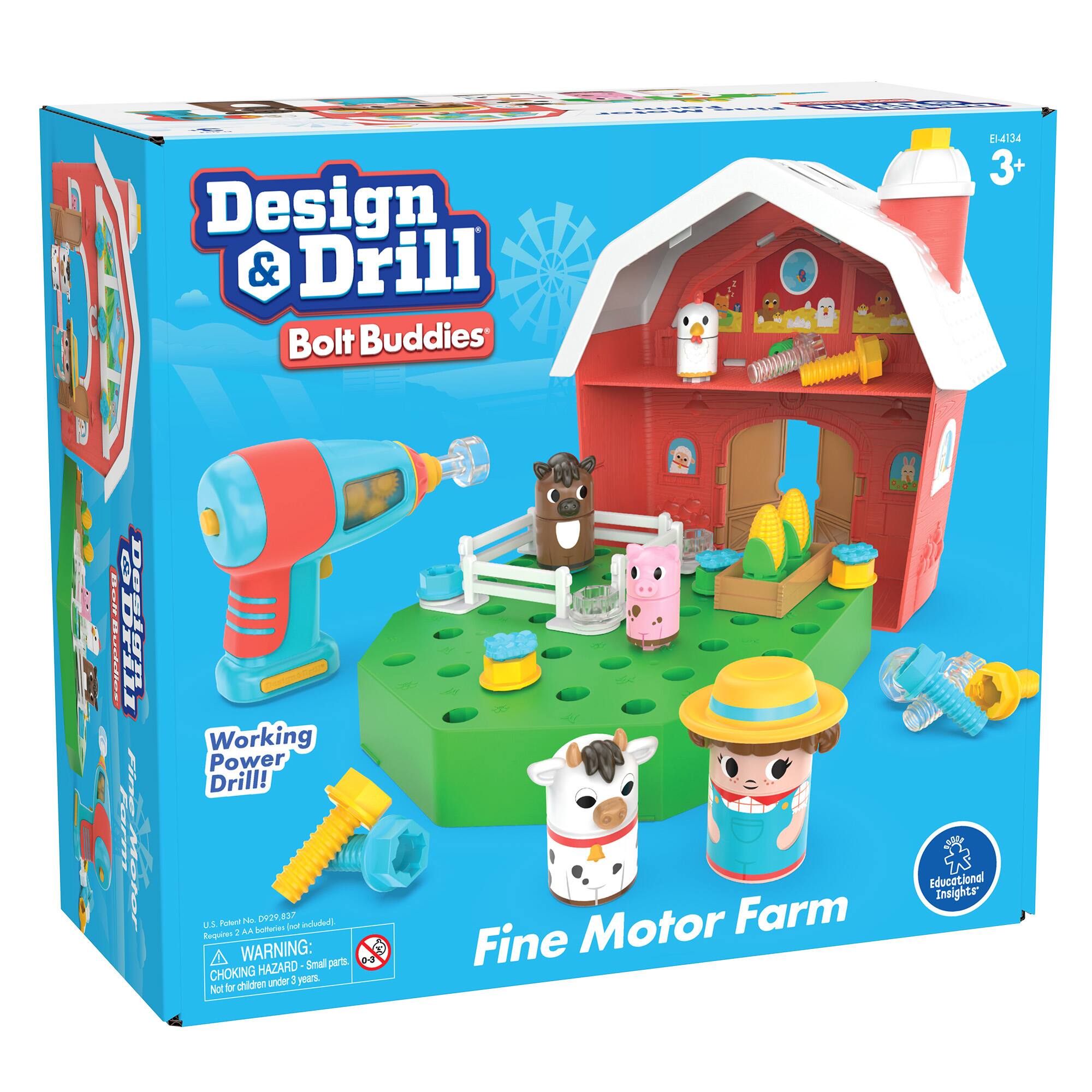 Educational Insights Design & Drill® Bolt Buddies® Fine Motor Farm