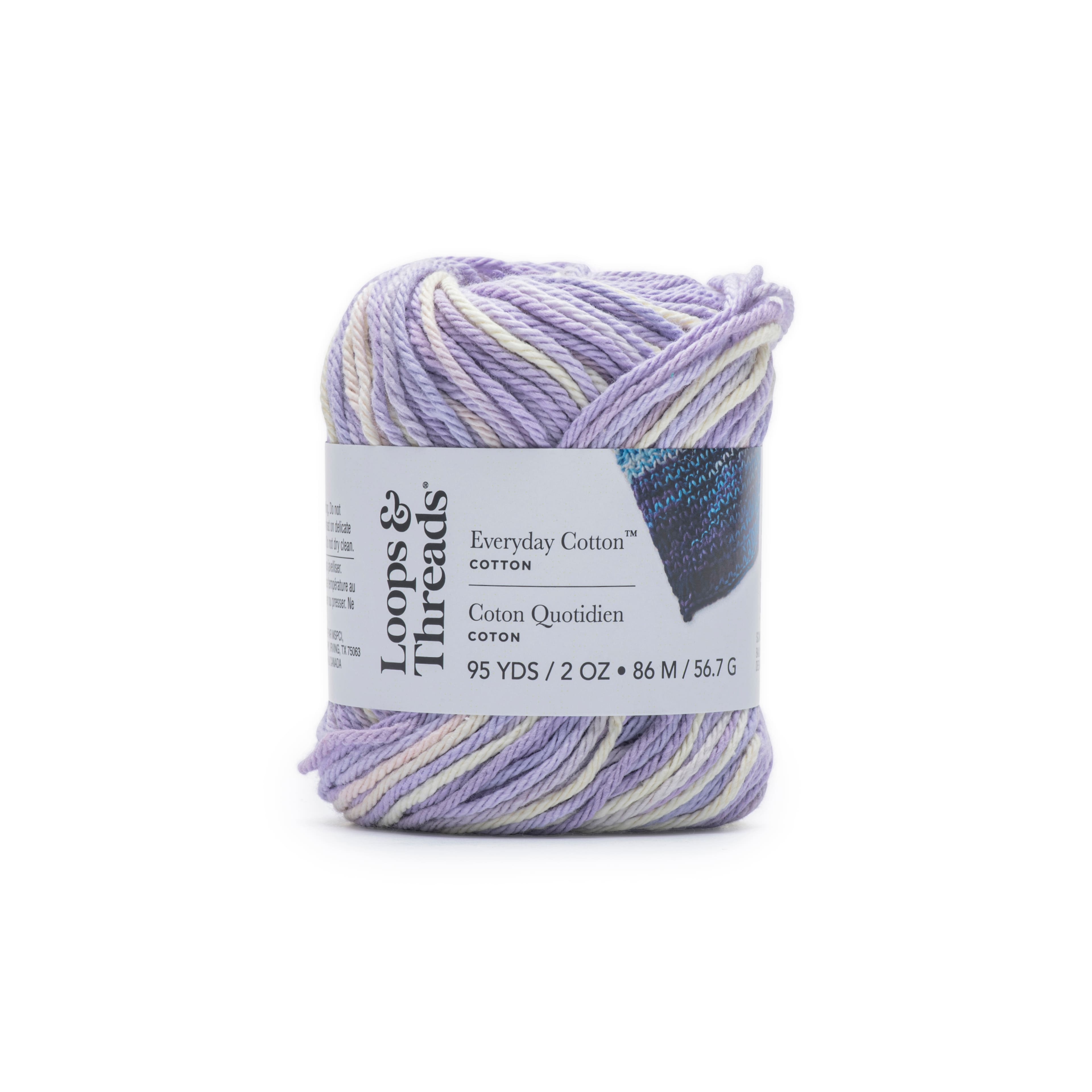 Loops & Threads Everyday Cotton Yarn - Lilac Ombre - 2 oz