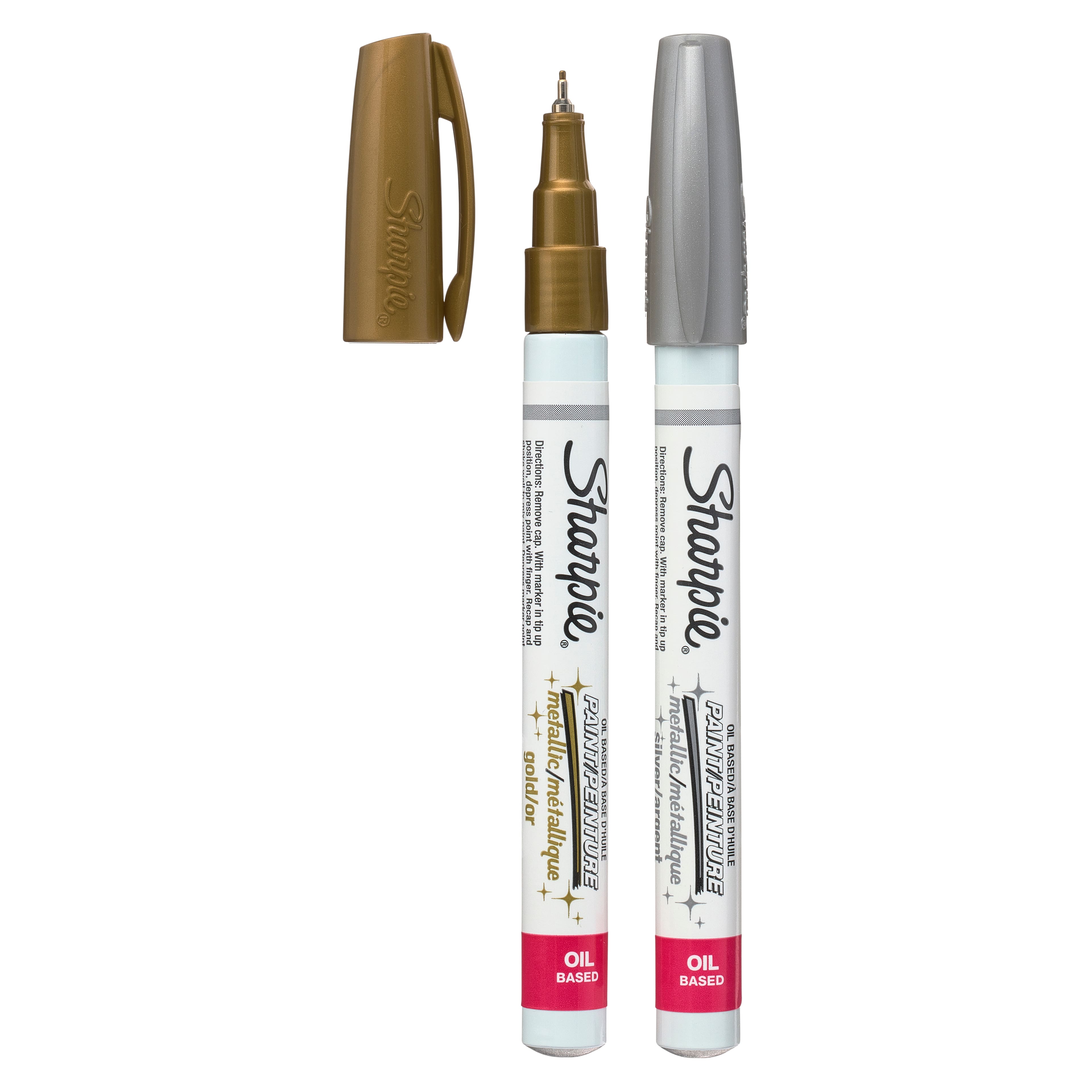 1 Each Gold & Silver Set of 2 New Extra Fine Point Metallic Permanent Paint Markers 