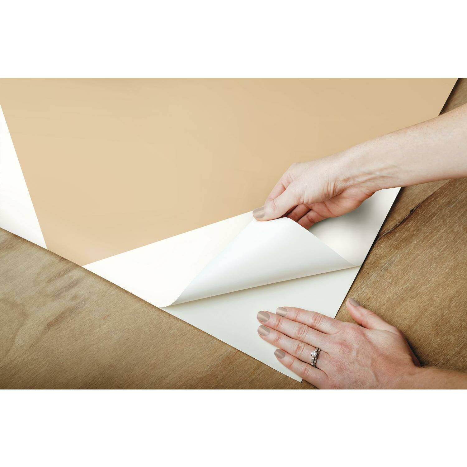 RoomMates Gold Large Chevron Peel & Stick Wallpaper