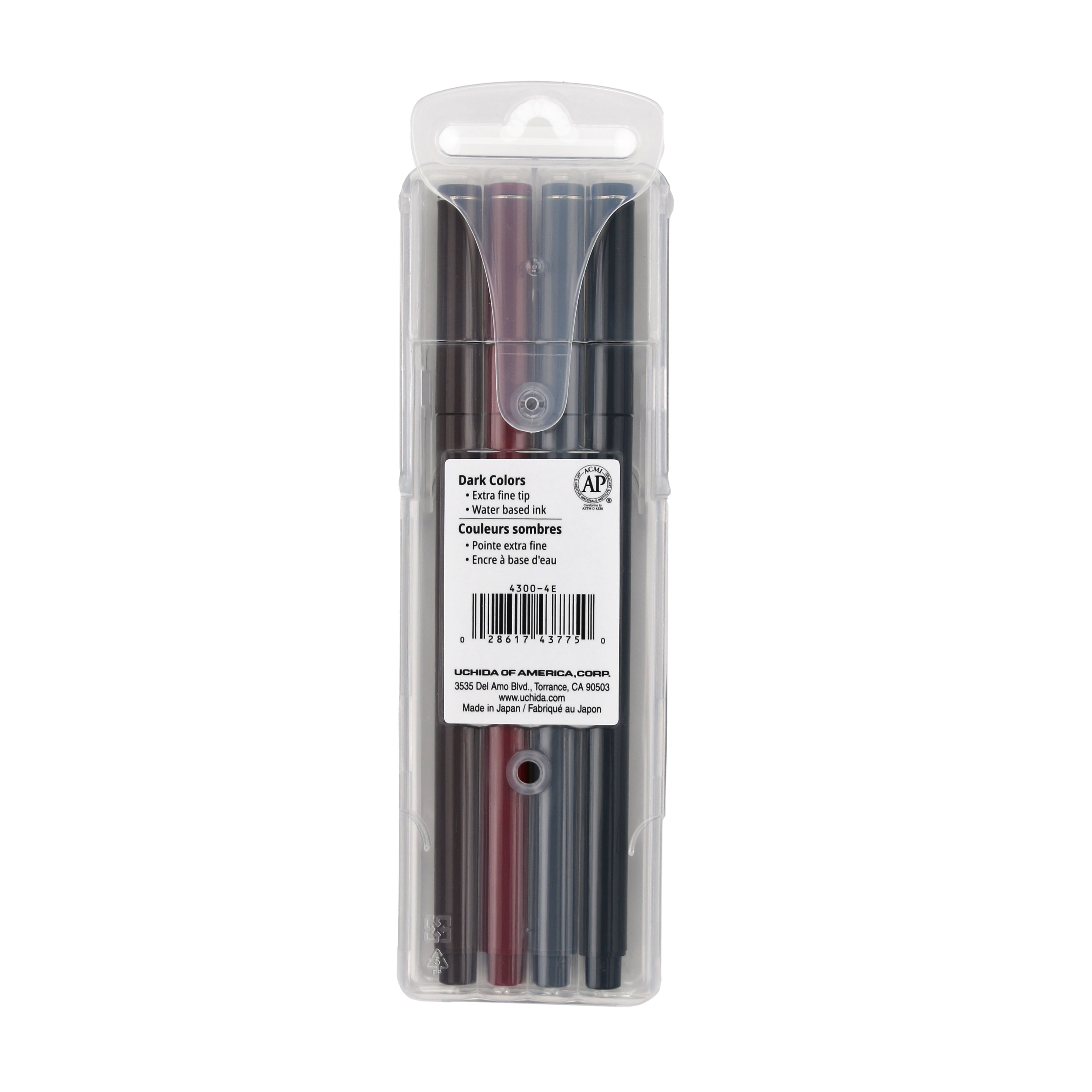 Marvy&#xAE; Uchida LePen&#xAE; Extra Fine 4 Dark Pen Set