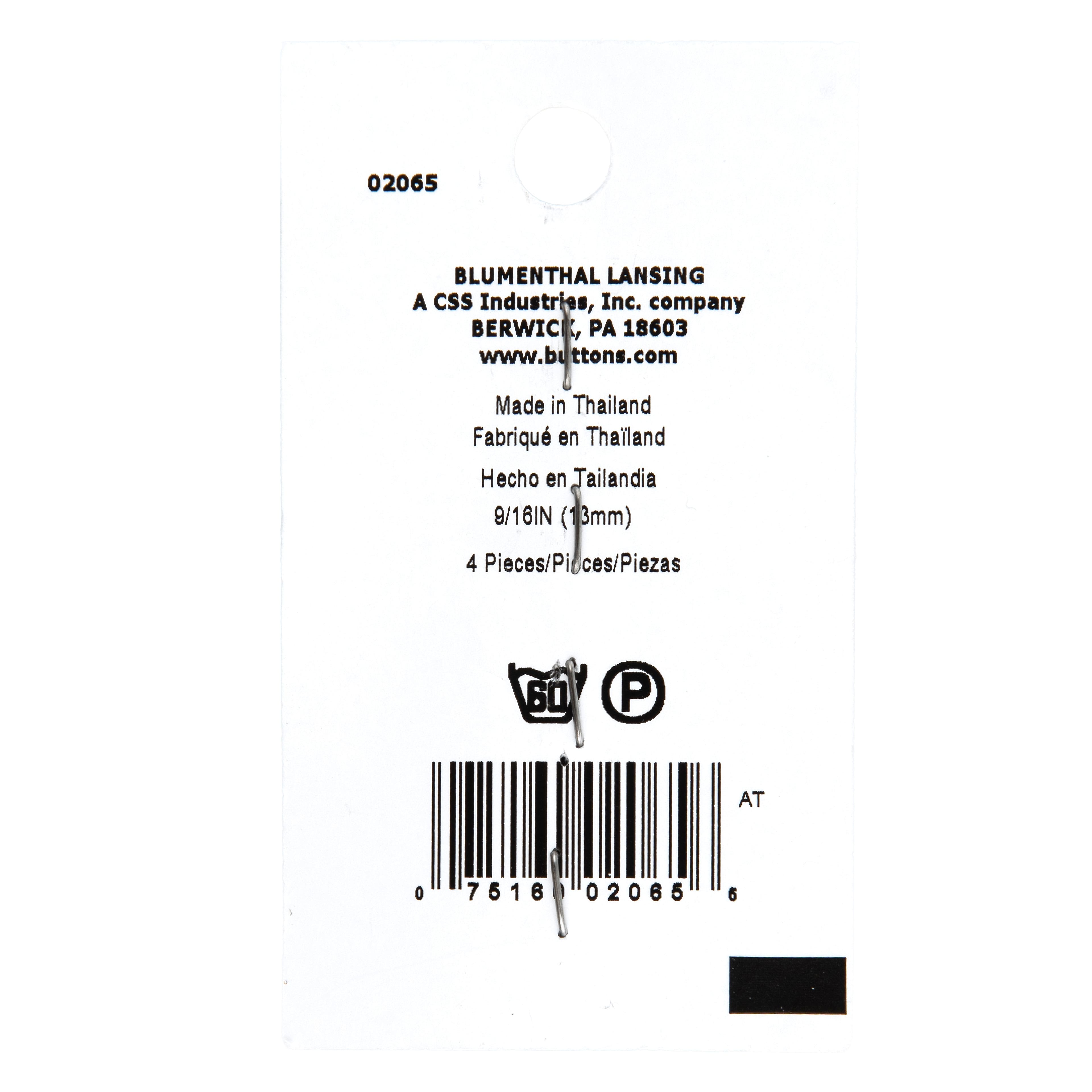 LaMode 9/16" Black Domed Shank Buttons, 4ct.