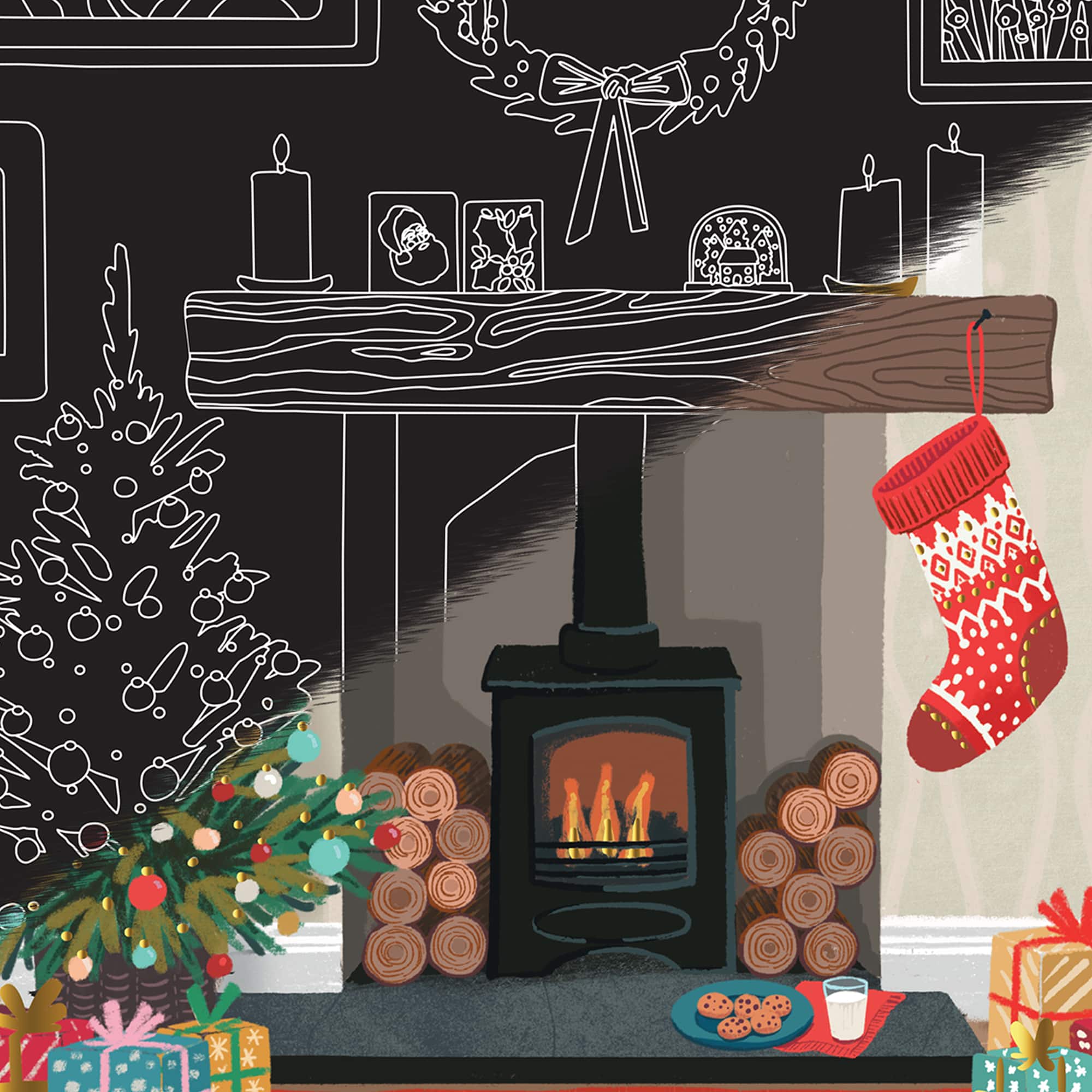 Brea Reese&#x2122; 9&#x22; x 12&#x22; Euro Christmas Scratch Paper Pad