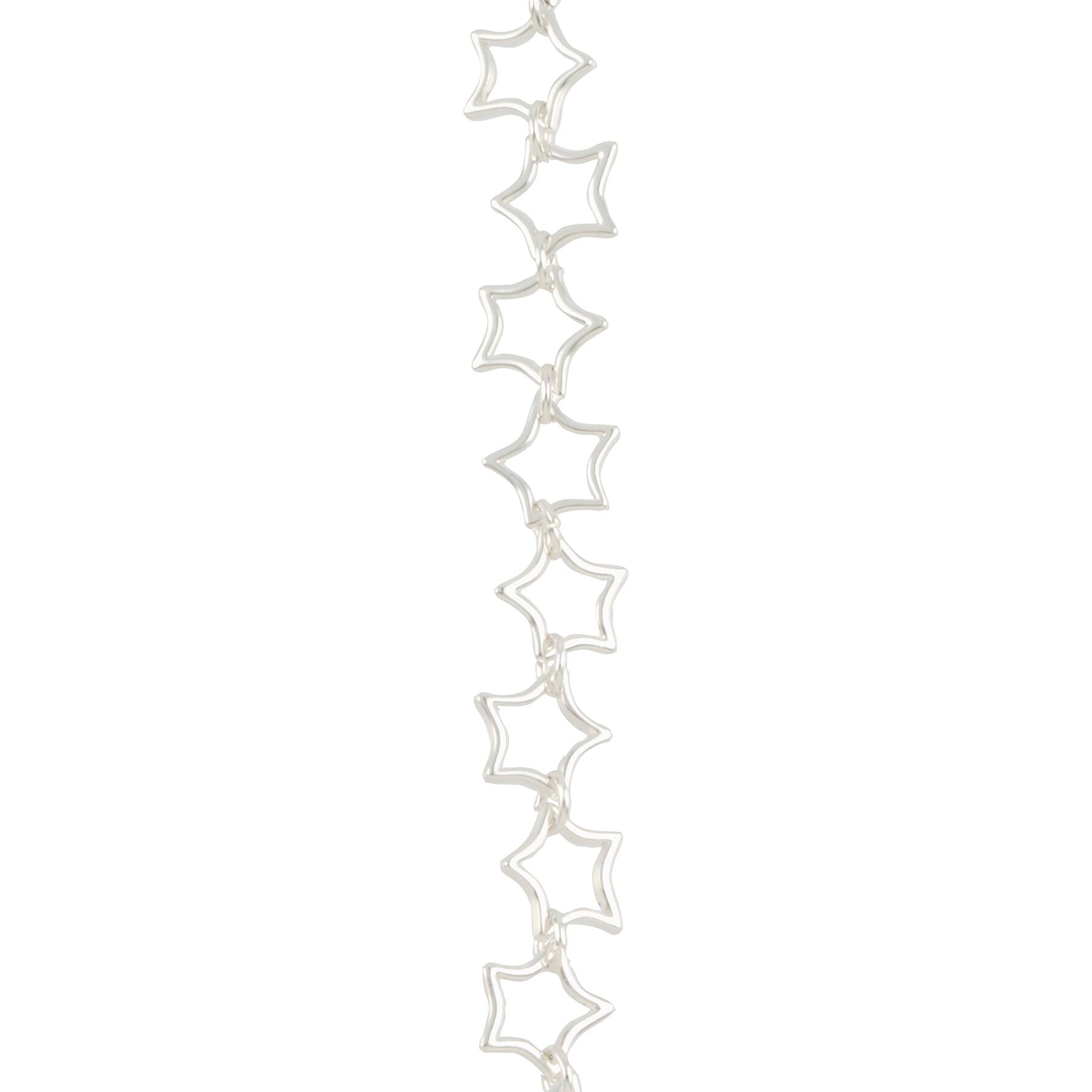 7.5" Silver Star Charm Bracelet by Bead Landing™