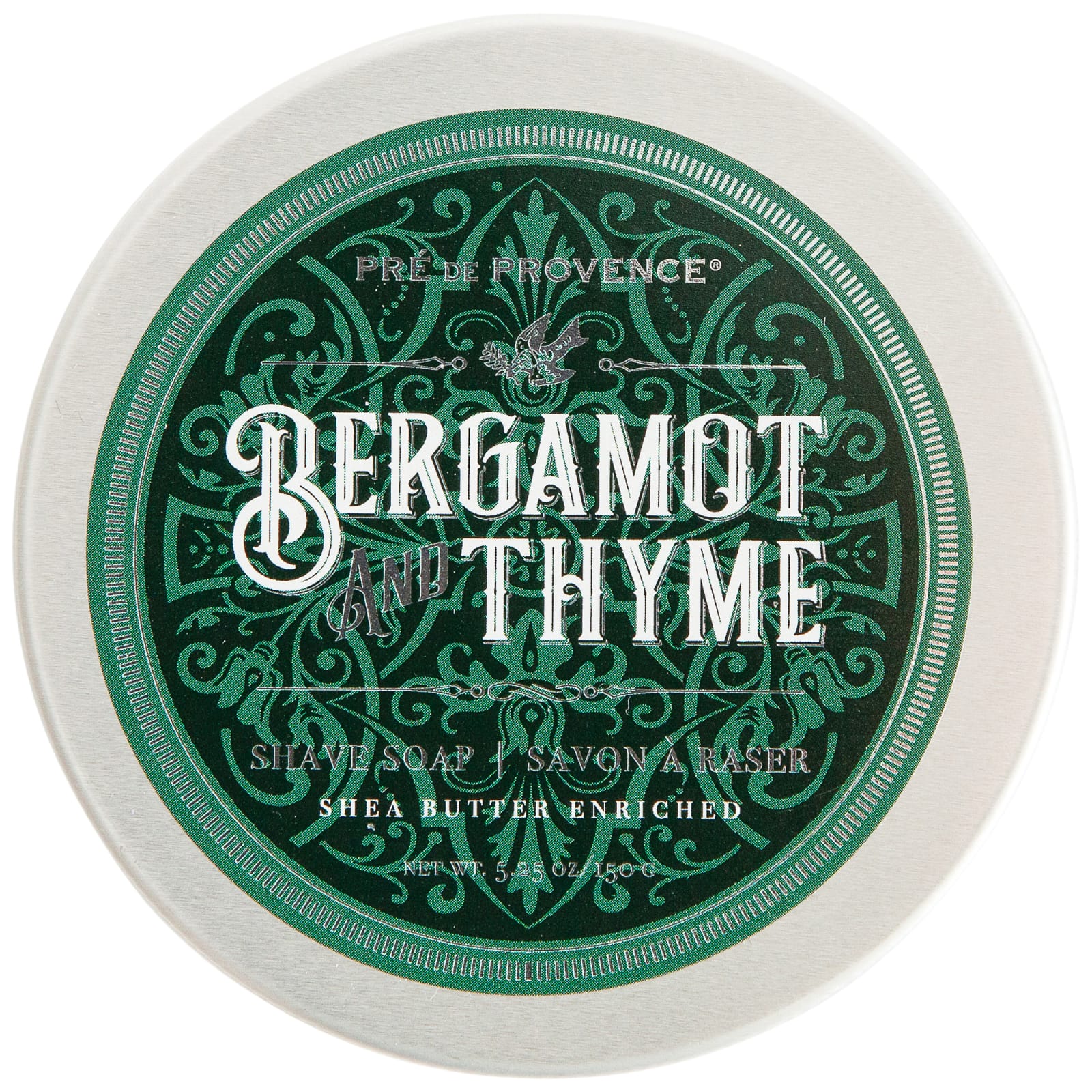 European Soaps Bergamot &#x26; Thyme Shave Soap in Tin, 150g