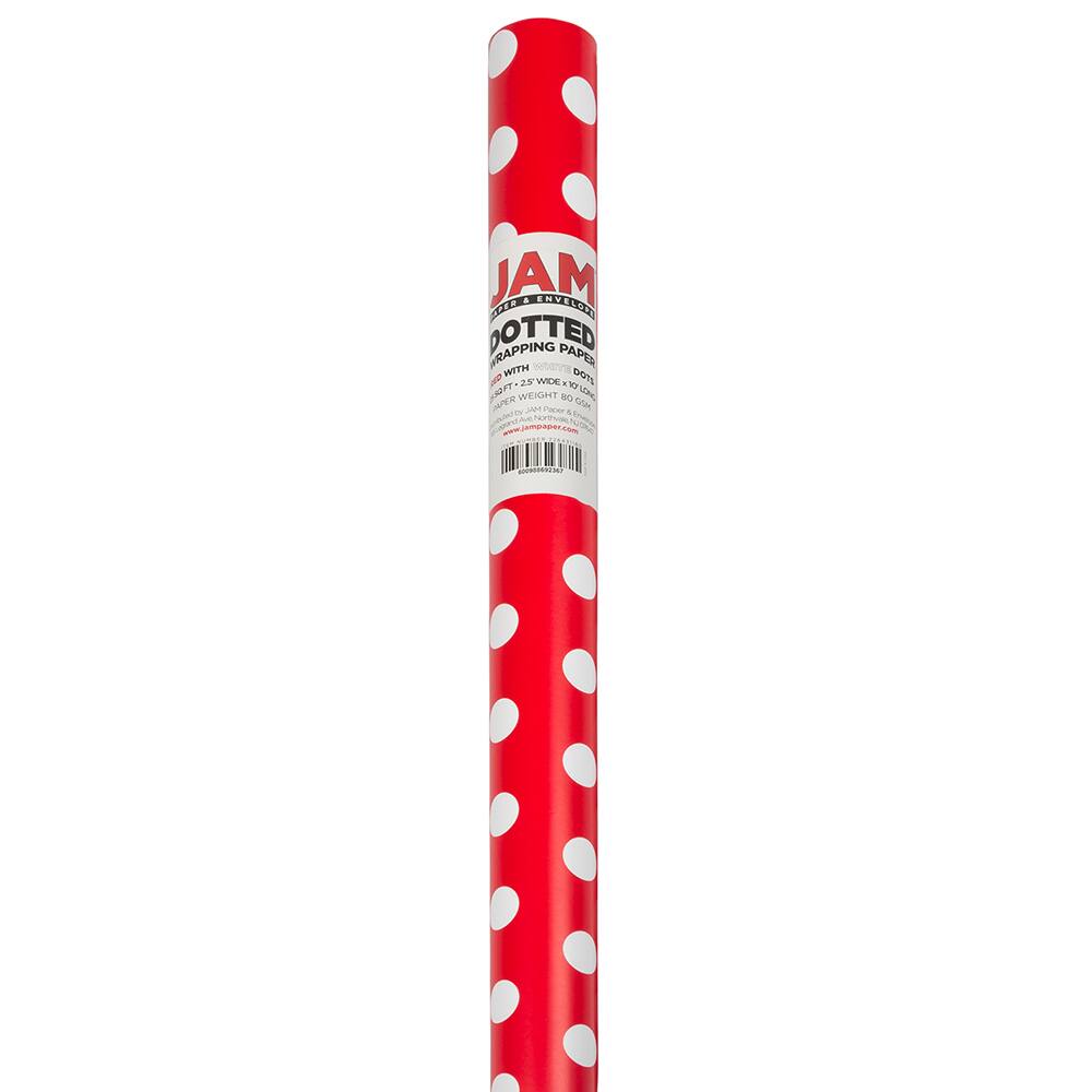 JAM Paper Polka Dot Gift Wrap