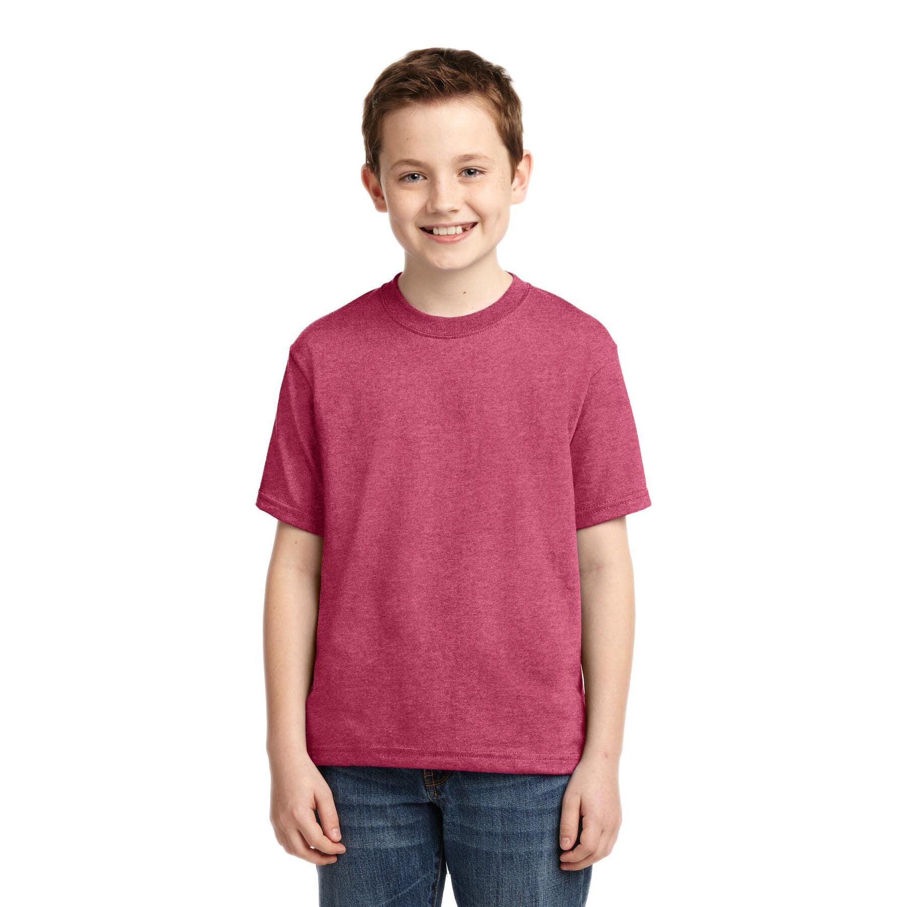 JERZEES® Dri-Power® Heathered Youth 50/50 Cotton/Poly T-Shirt