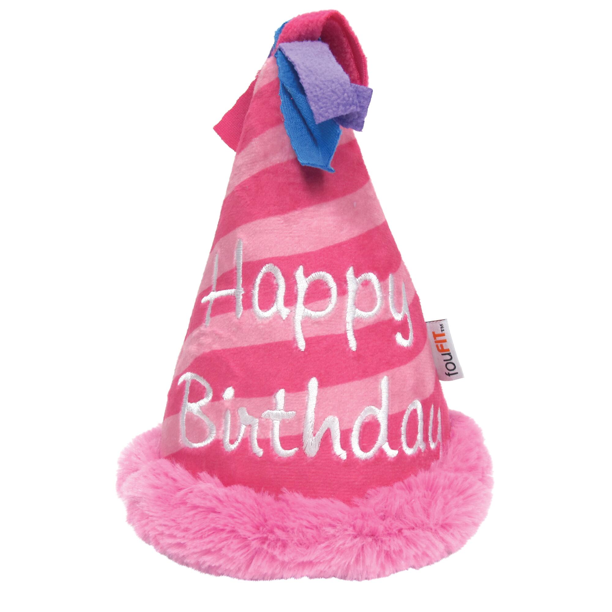 fouFIT Birthday Hat Crinkle Plush Dog Toy Michaels