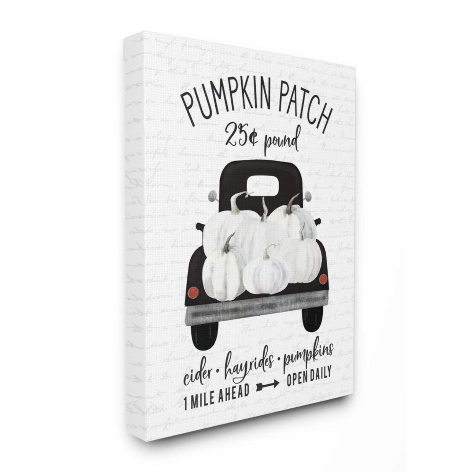 Stupell Industries Pumpkin Patch Farm Canvas Wall Art