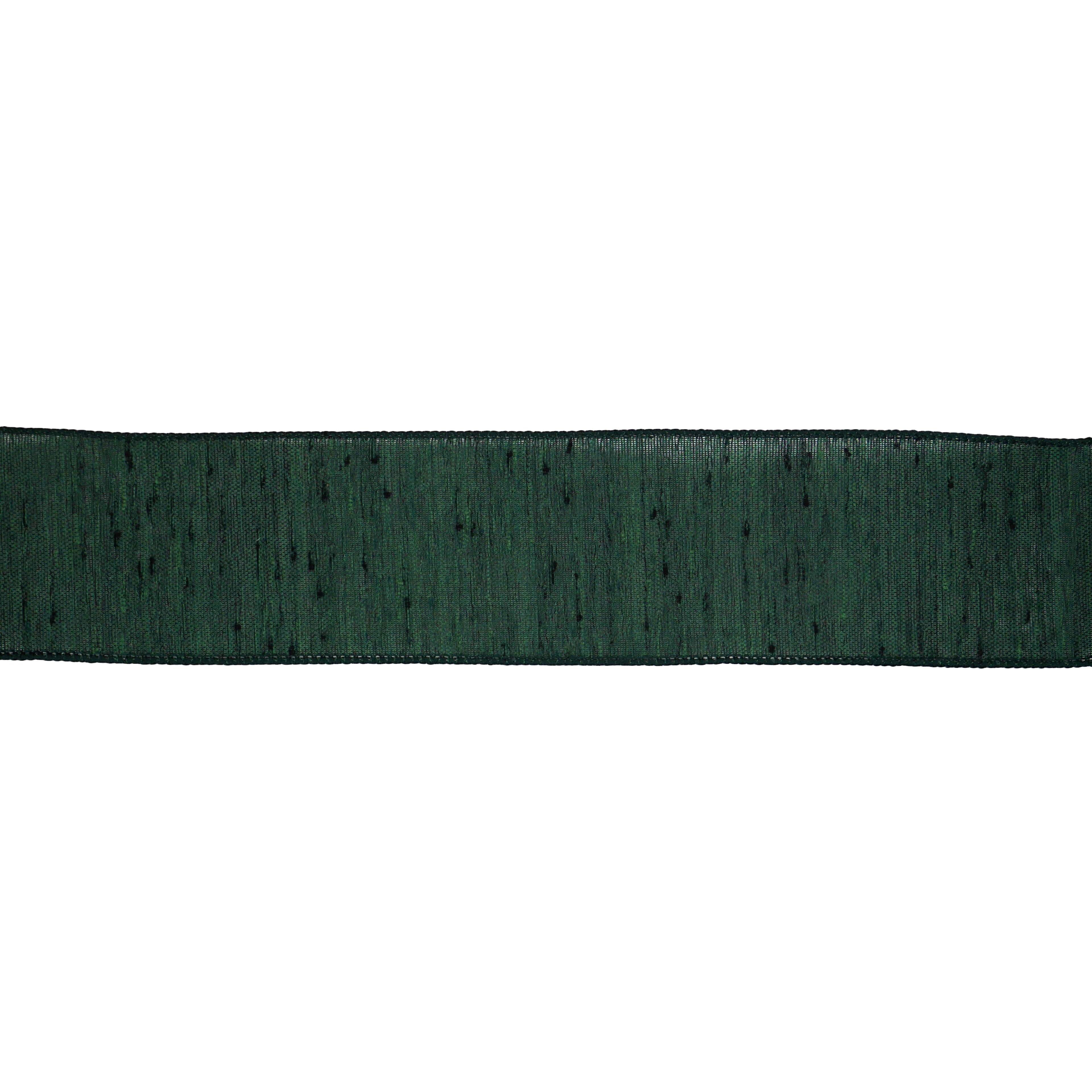 2.5&#x22; x 20ft. Green Wired Faux Linen Ribbon by Celebrate It&#xAE;