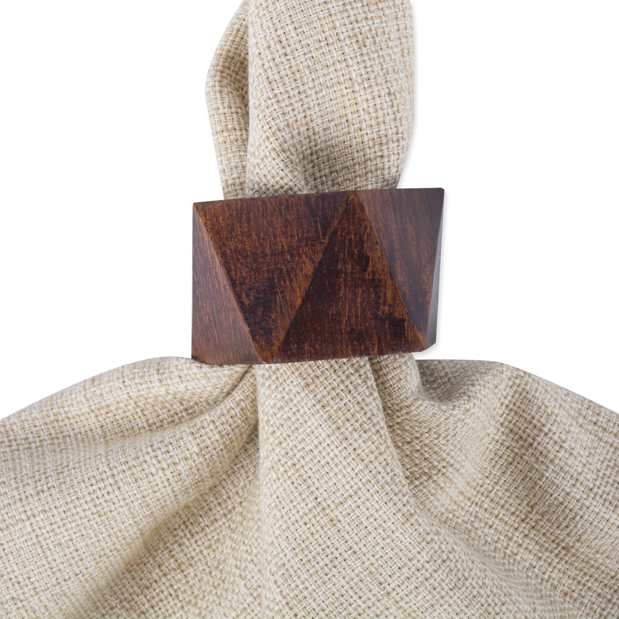 DII&#xAE; Wood Triangle Napkin Rings, 6ct.