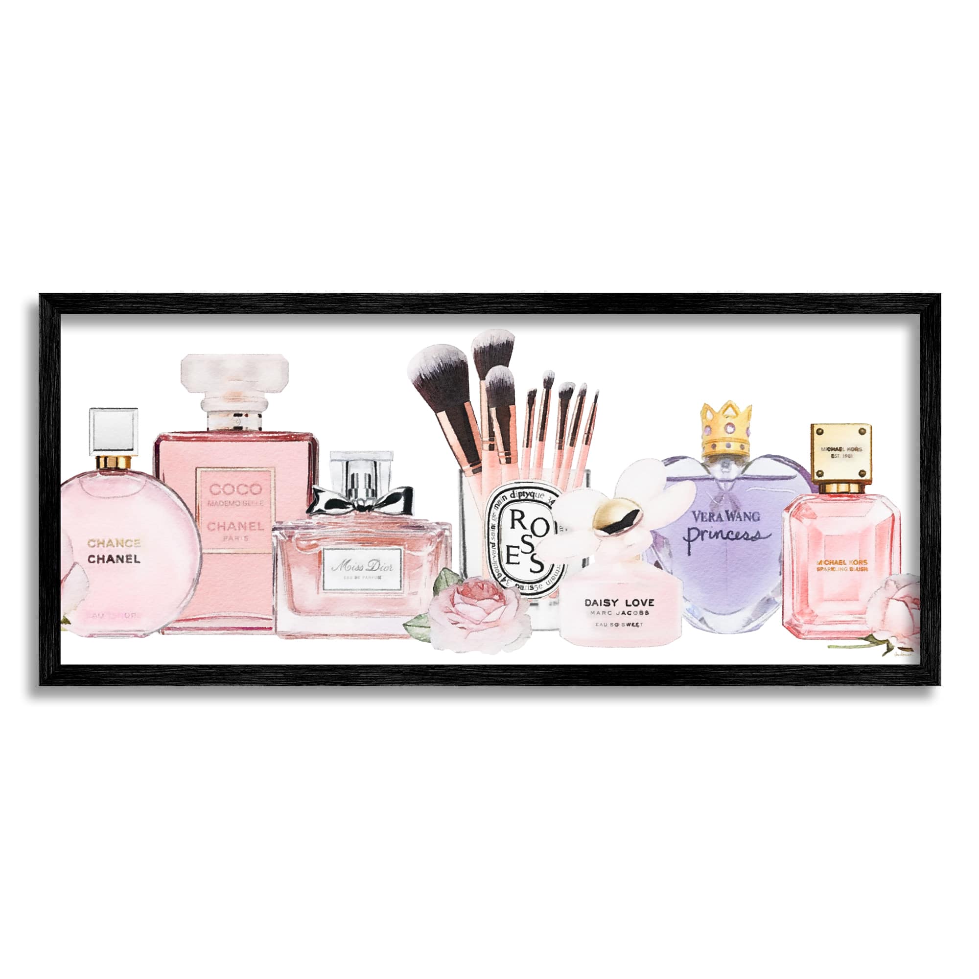 Stupell Industries Women's Fashion Fragrance Glam Accessories in Frame Wall Art