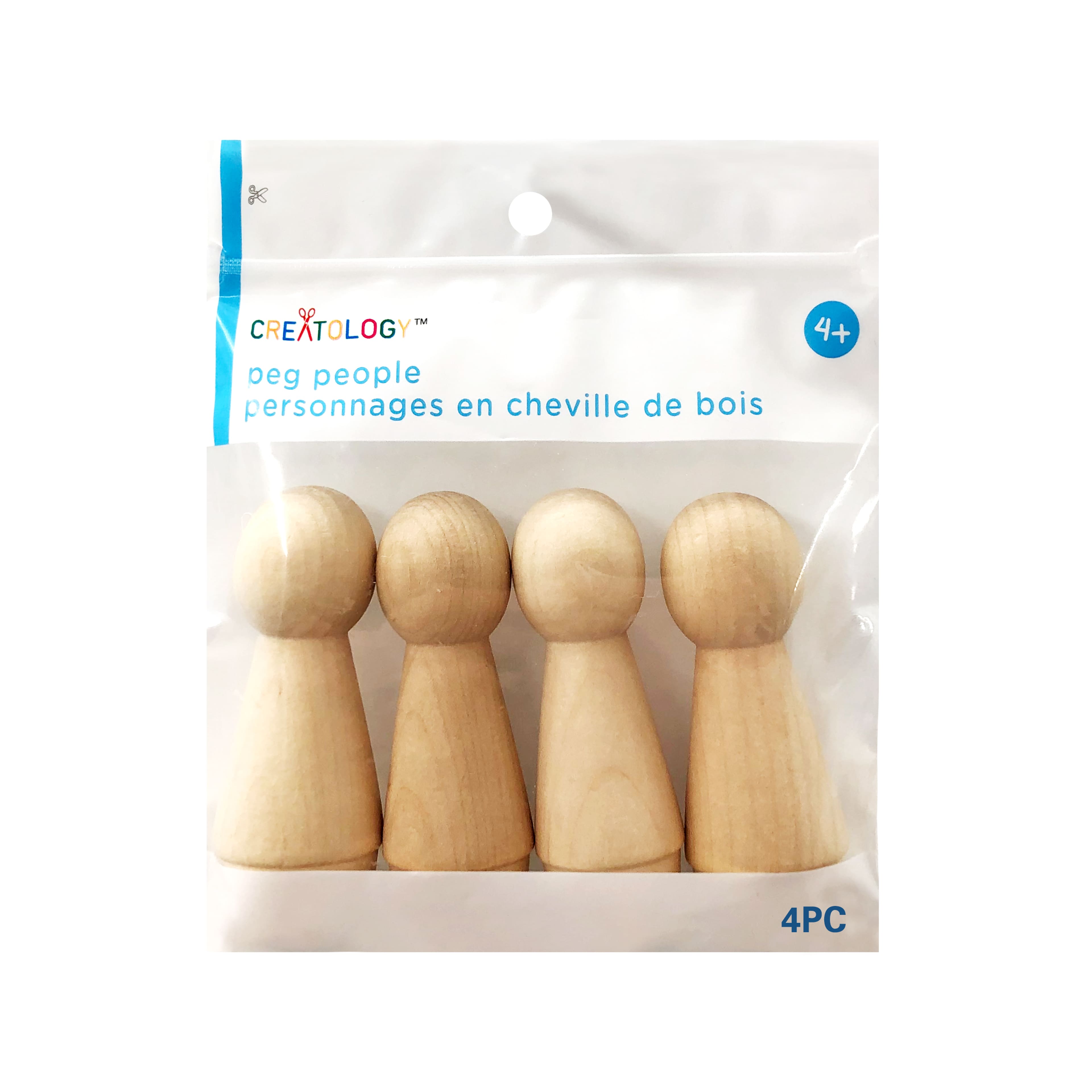 12 Packs: 4 ct. (48 total) Wooden Peg People by Creatology™