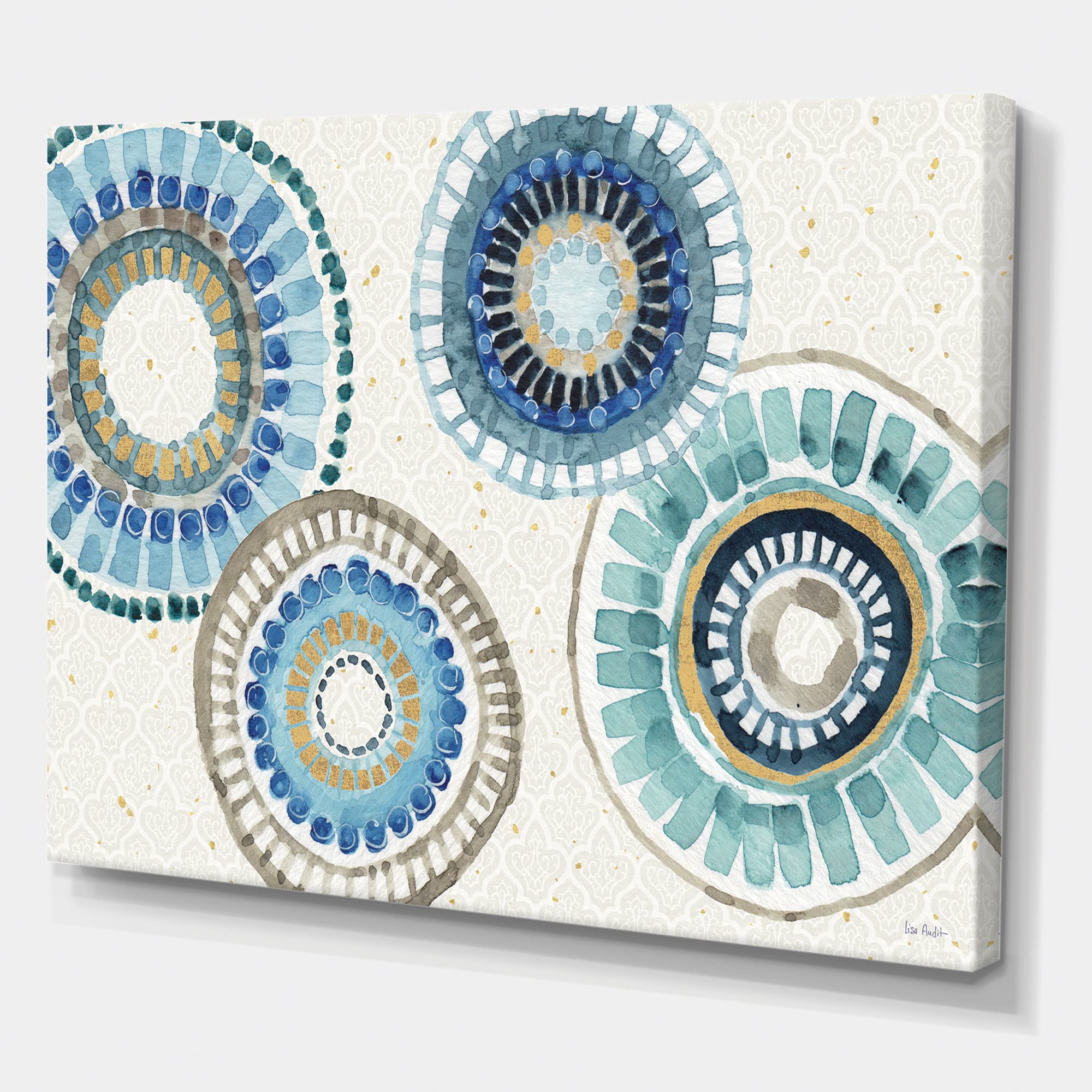 Designart - Modern Gold Timetable II - Mid-Century Modern Canvas Art