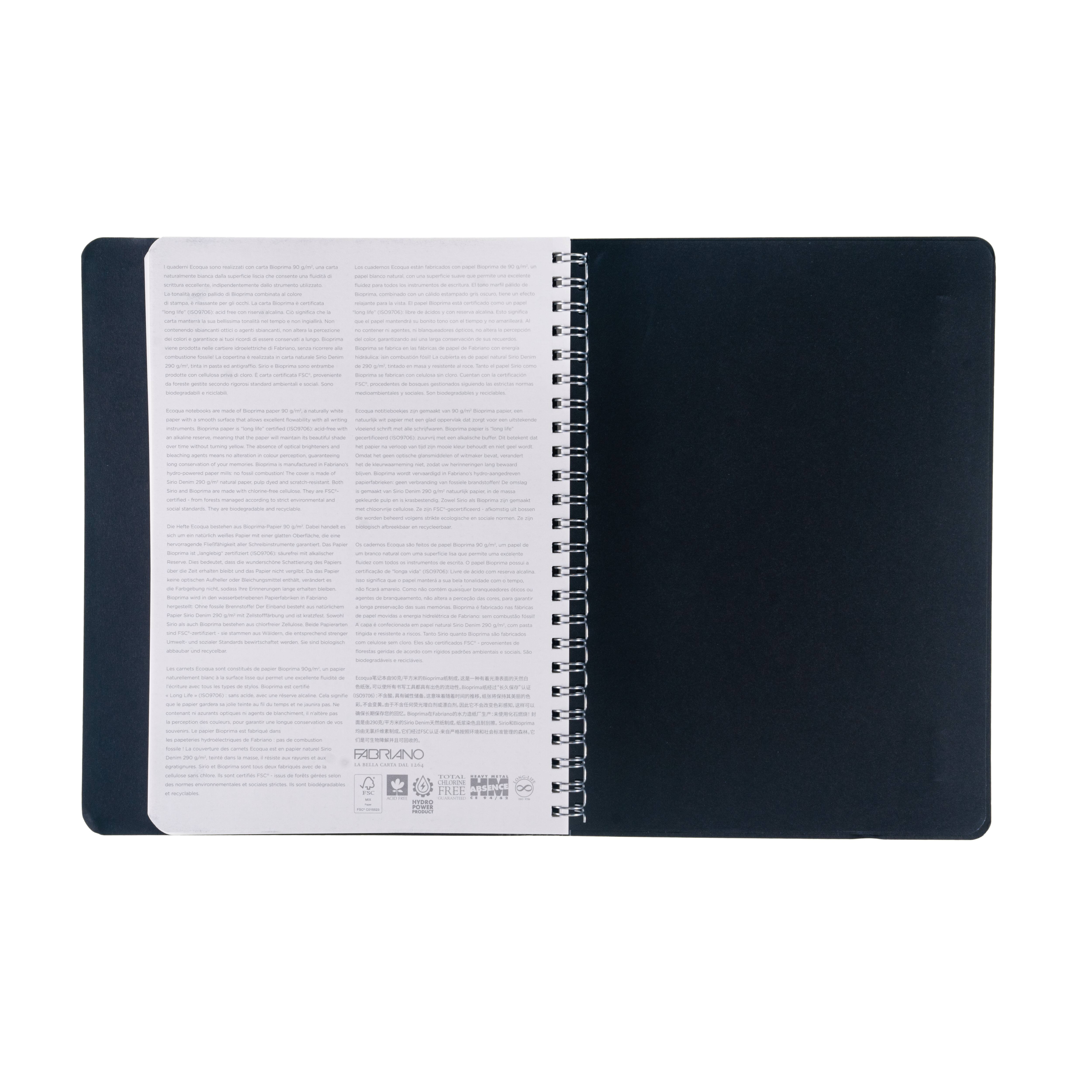 Fabriano® Ecoqua Plus Dotted A5 Hidden Spiral-Bound Notebook