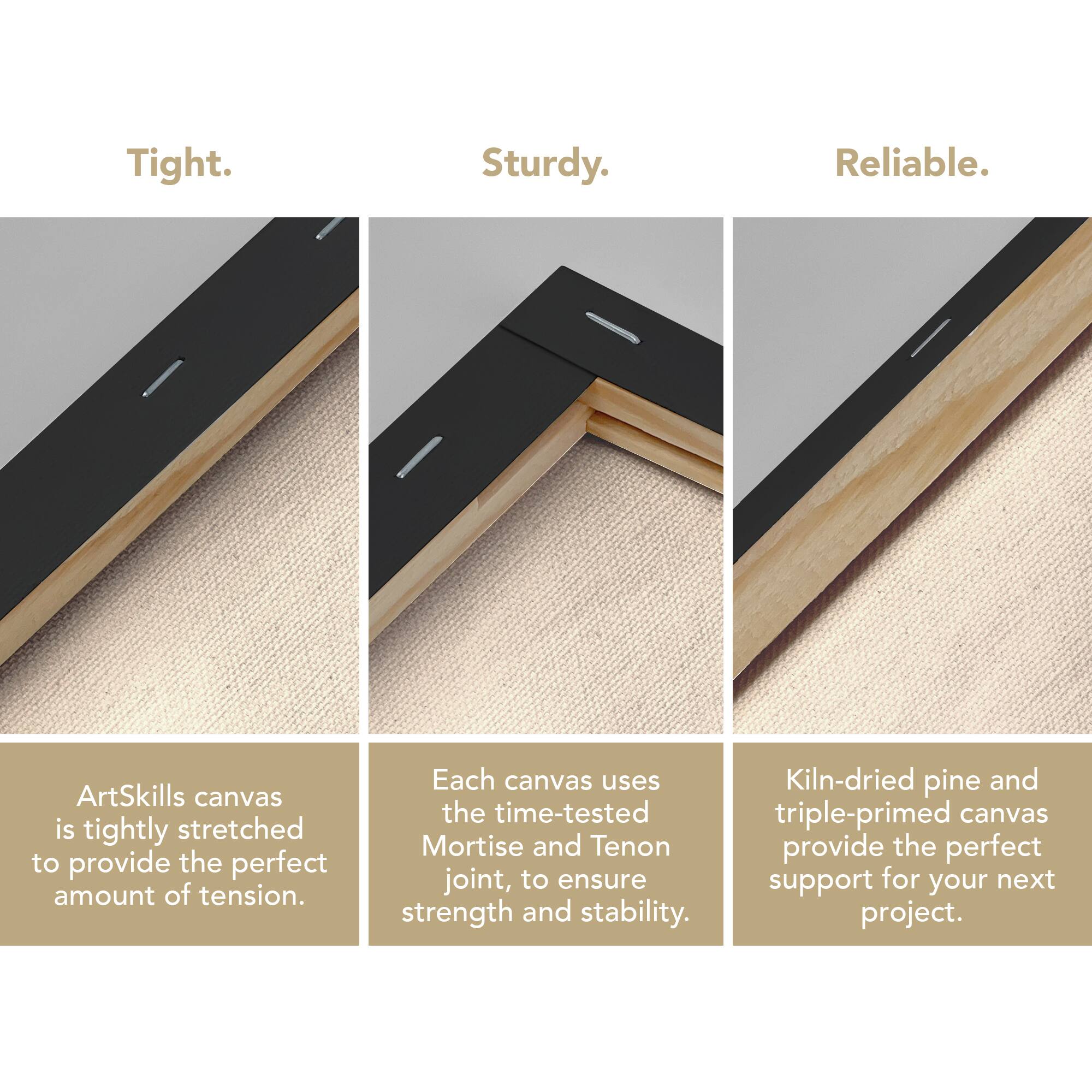 ArtSkills&#xAE; 2 Pack Black Stretched Canvases