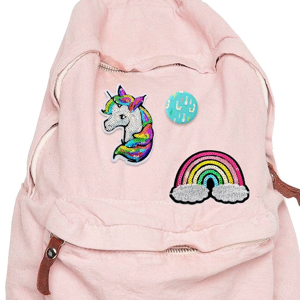 Gwen Studios 3.25" Rainbow Iron-On Patch With Sequins