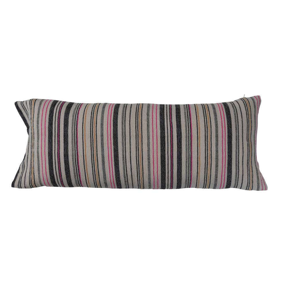Hello Honey® Multicolor Stripes Cotton Blend Lumbar Pillow
