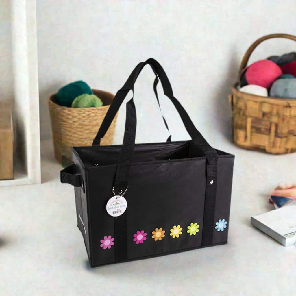 Doodlebug Daisies Canvas Foldable Tote