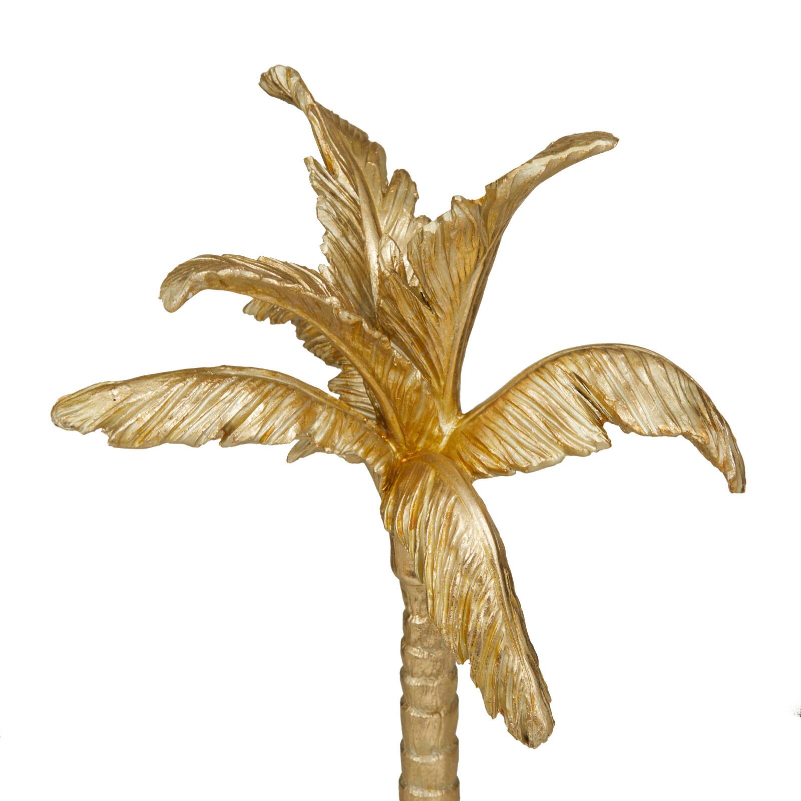 The Novogratz 2ft. Gold Polystone Palm Tree Sculpture