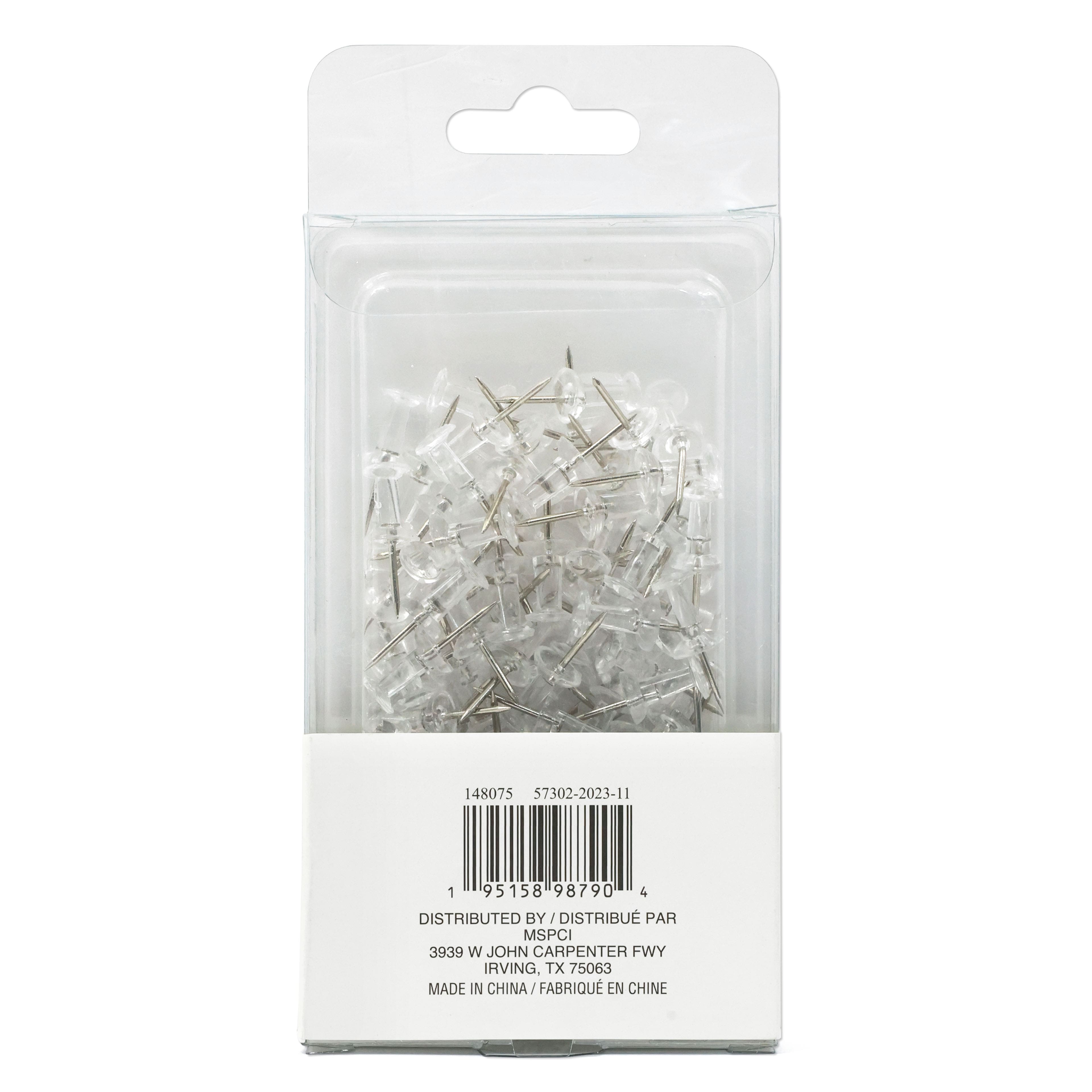 Office Works Push Pins - Clear, 100 pk - Kroger