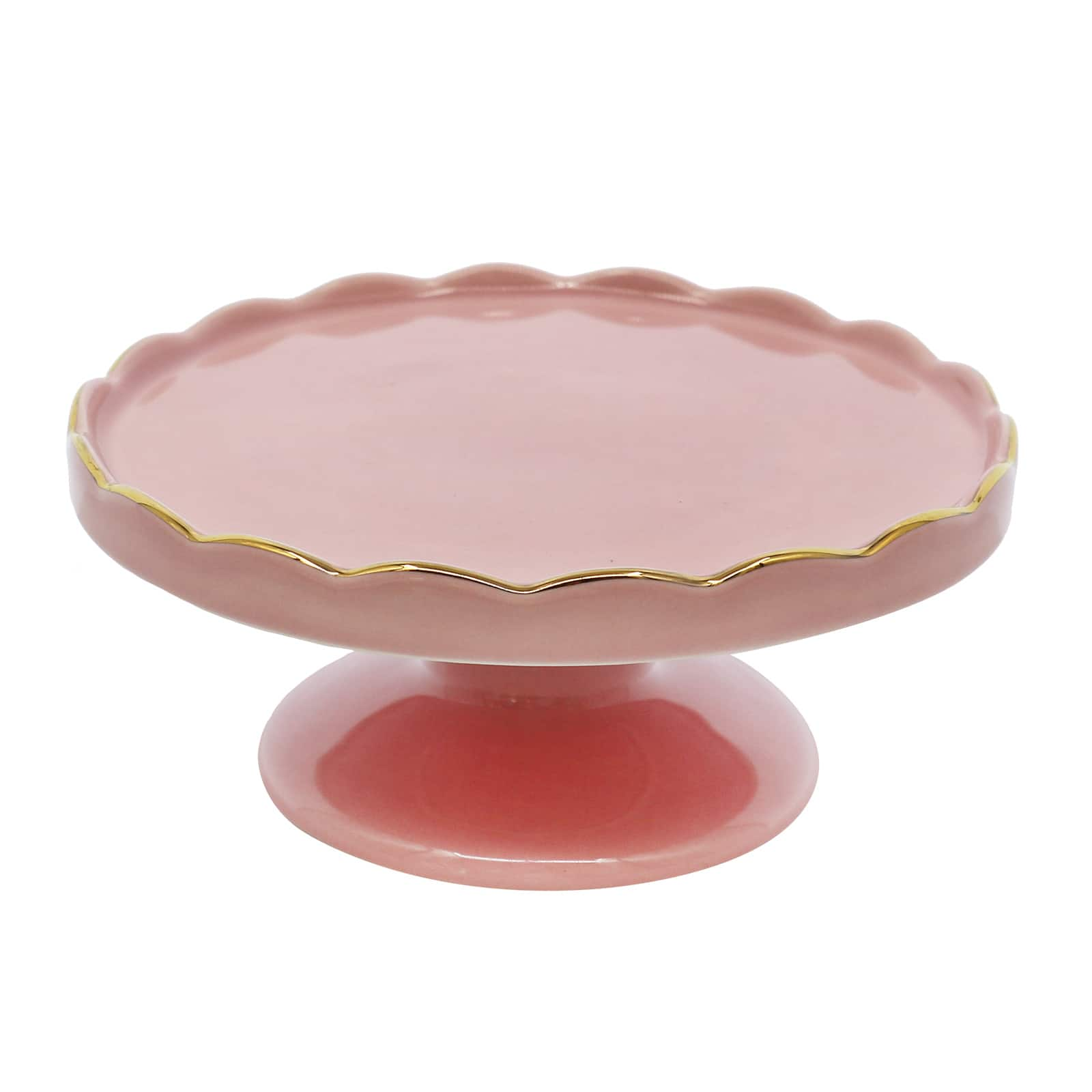 Mini Pink Ceramic Cake Stand by Ashland&#xAE;