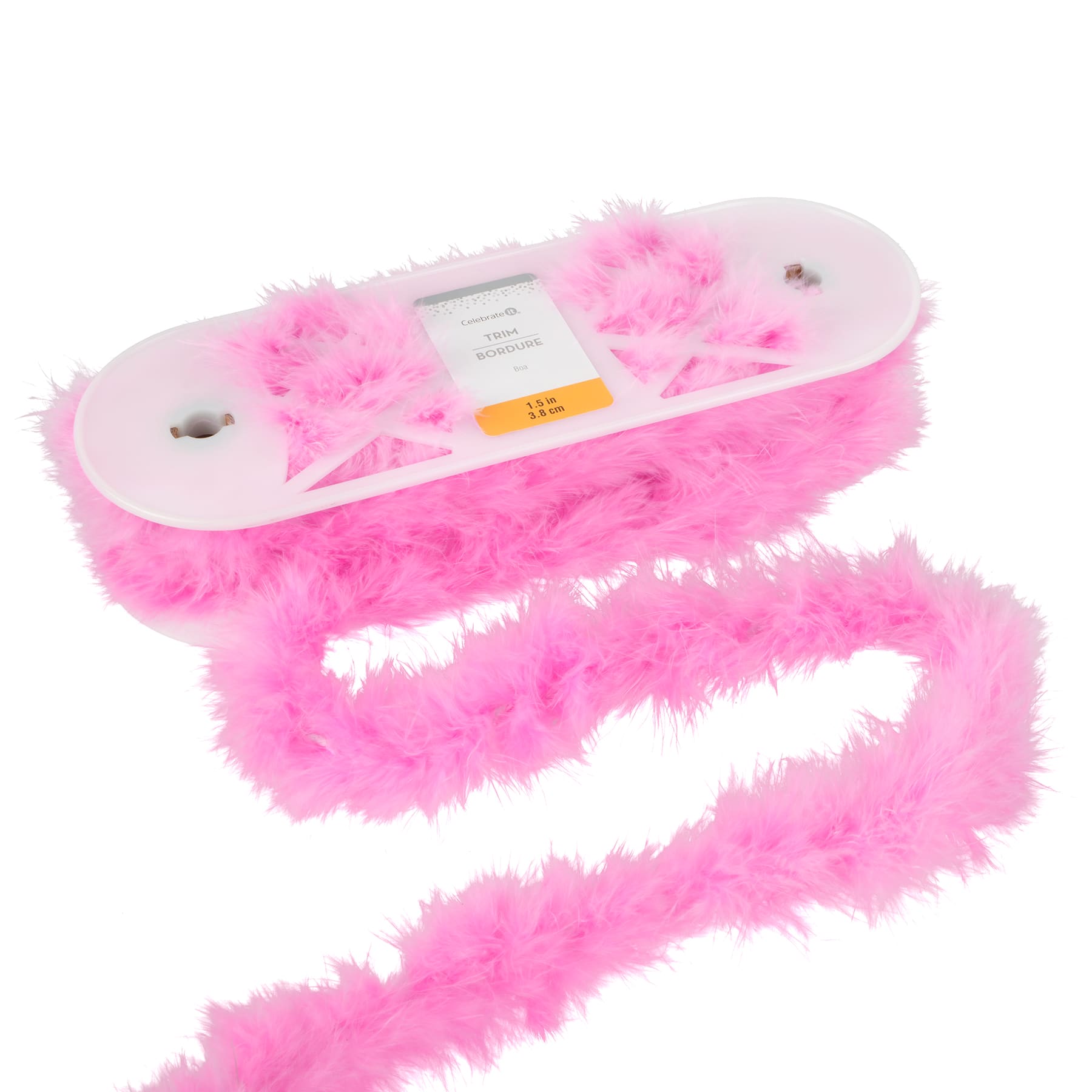 1.5&#x22; Pink Boa Trim by Celebrate It&#xAE;