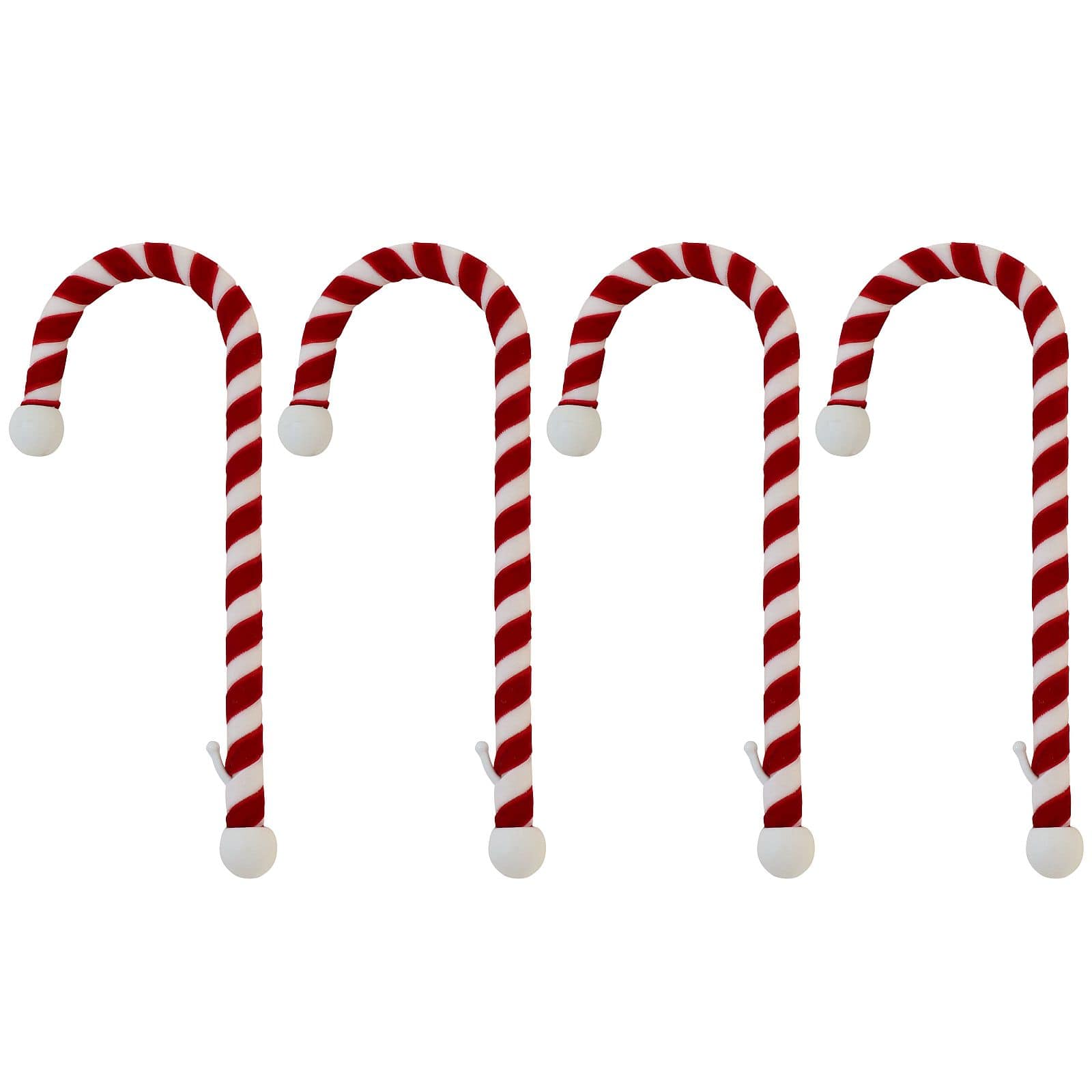 Haute Decor Velvet Candy Cane Stocking Holders, 4ct.
