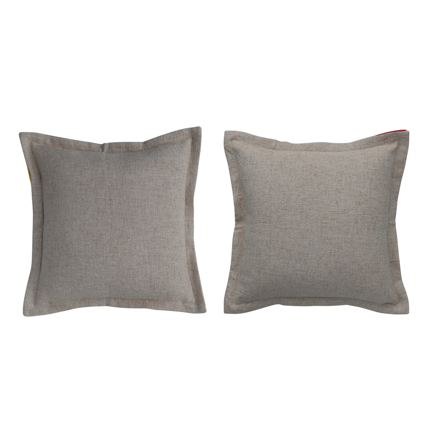 Hello Honey® Gray Embroidered Flower Linen Blend Pillow Set