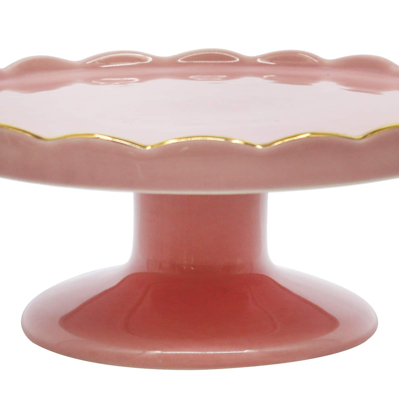 Mini Pink Ceramic Cake Stand by Ashland&#xAE;