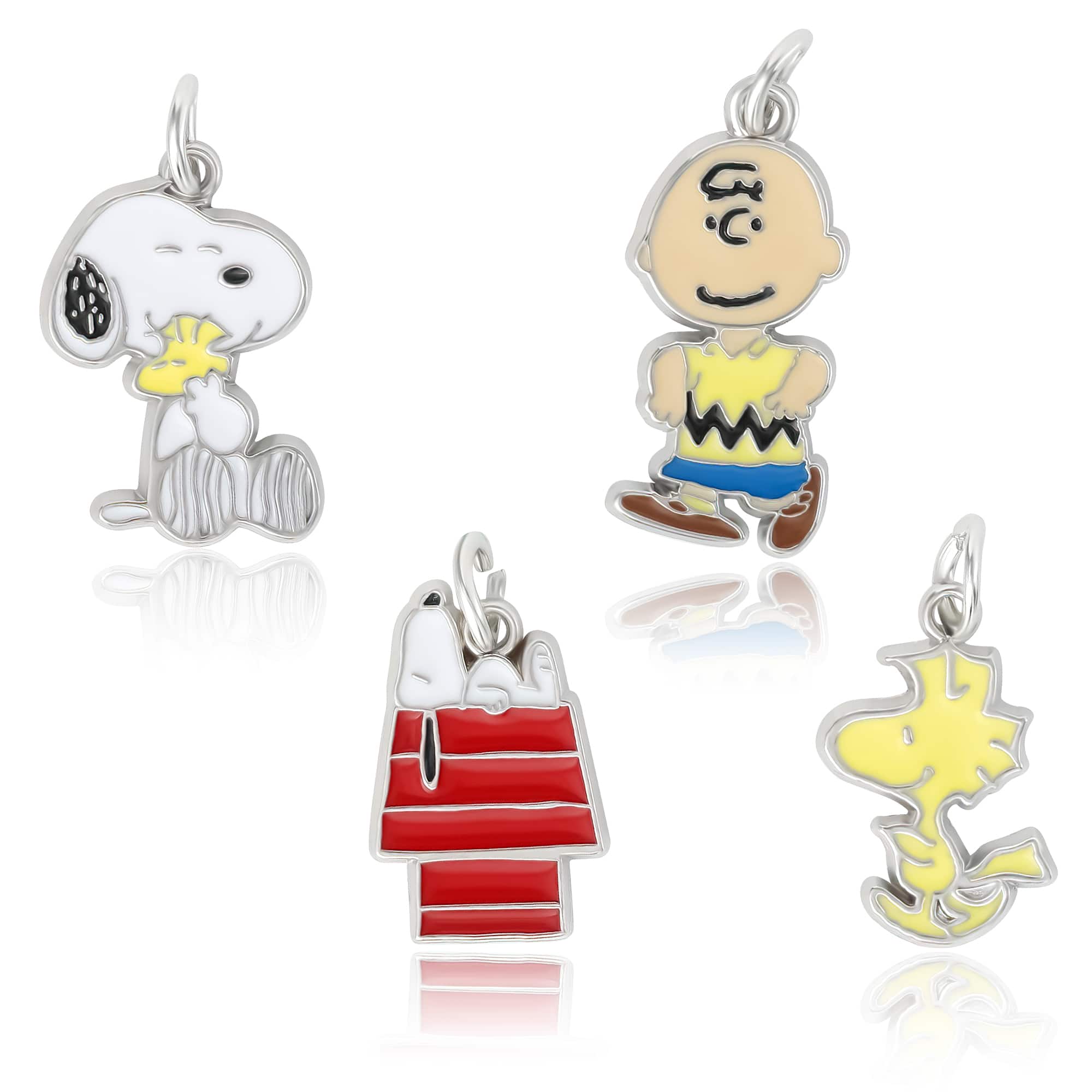 Peanuts® Snoopy & Charlie Brown 4-Piece Enamel Charm Set