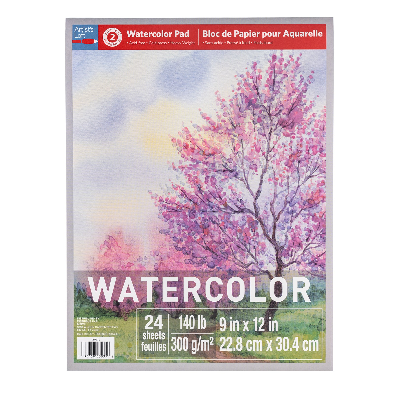 12 Pack: Watercolor Pad by Artist&#x27;s Loft&#x2122;, 9&#x22; x 12&#x22;