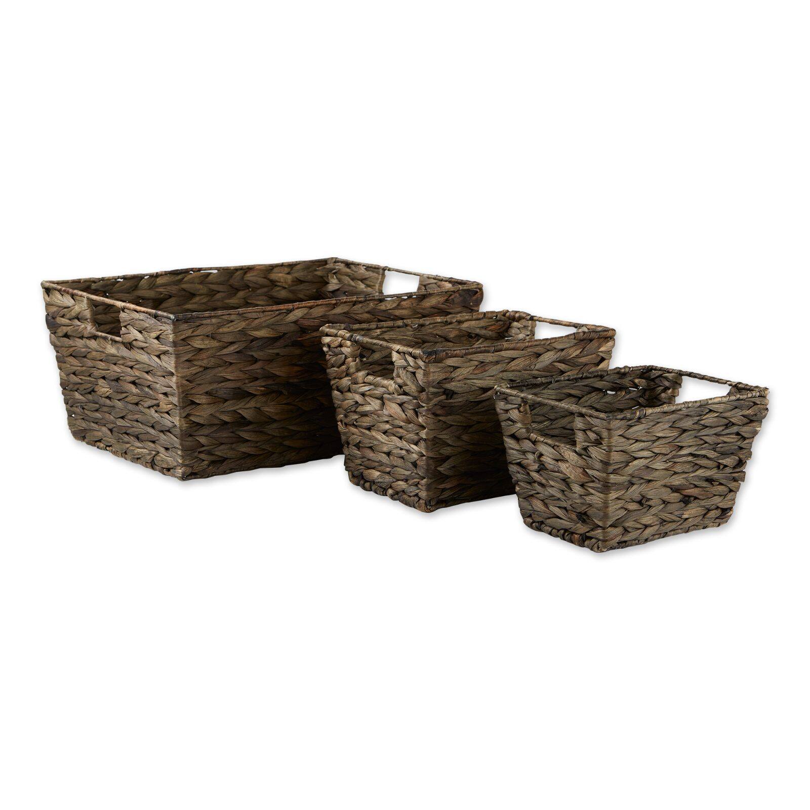 DII® Graywash Hyacinth Basket Set