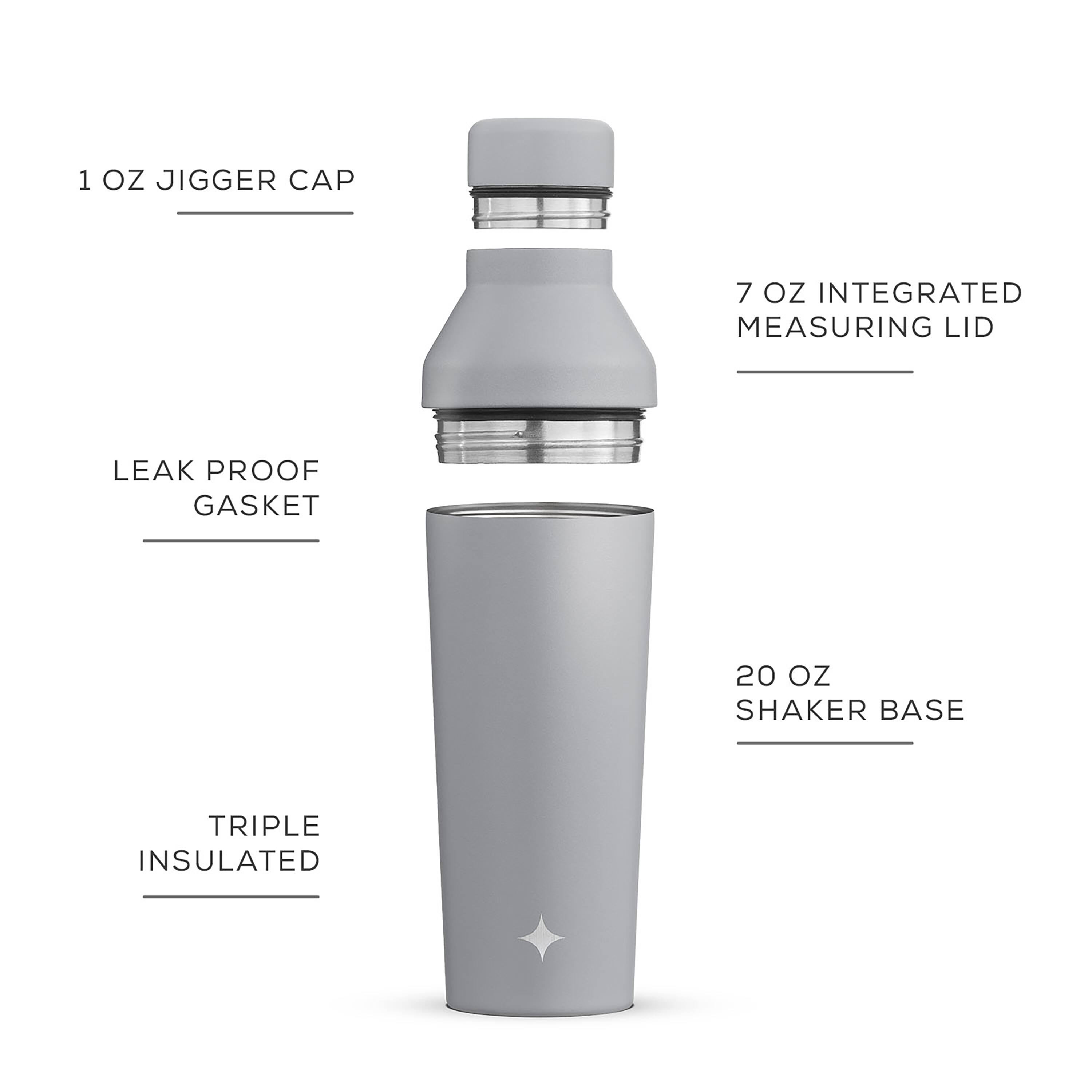 JoyJolt&#xAE; 20oz. Vacuum Insulated Cocktail Protein Shaker