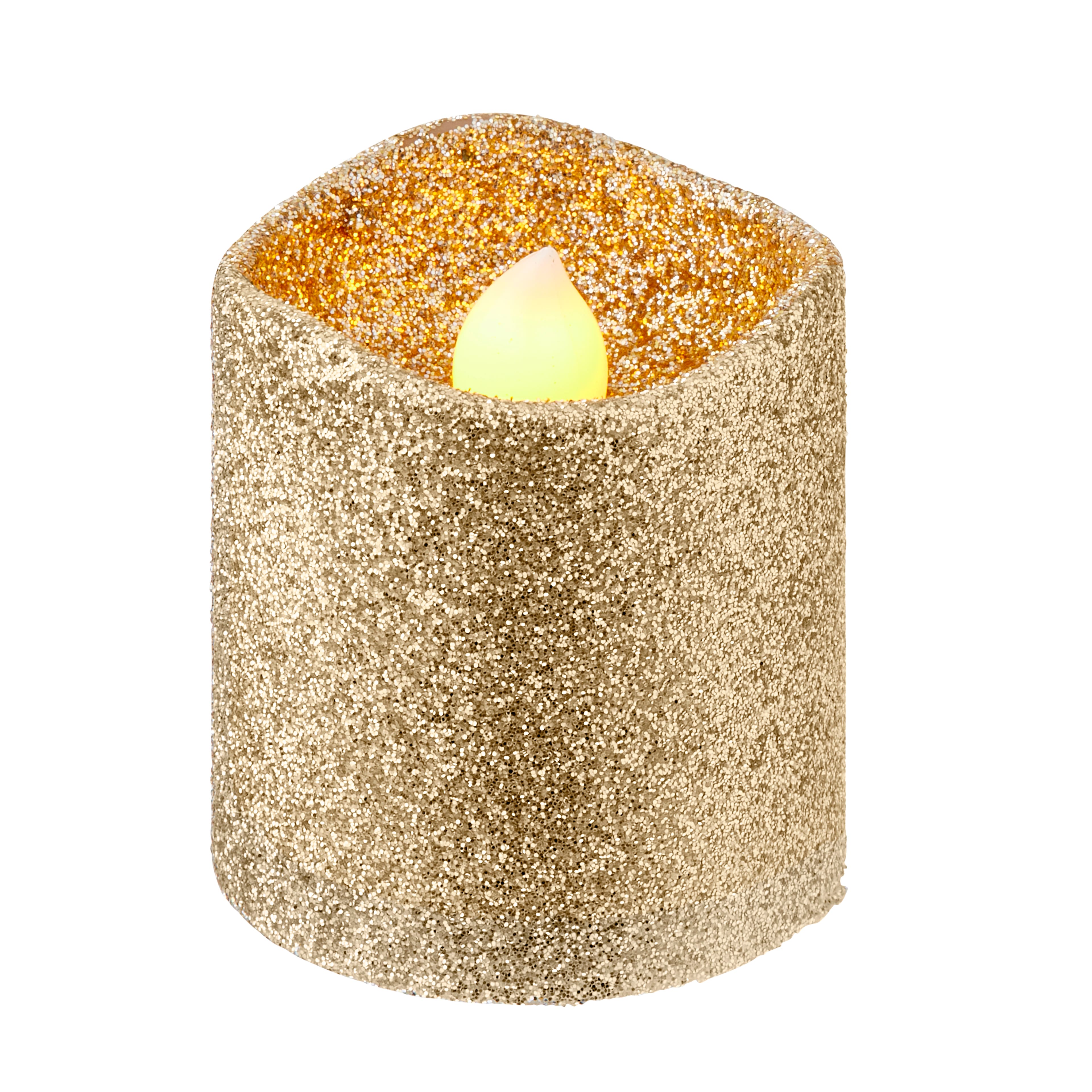 Champagne Glitter LED Votive Candles By Ashland® 12ct.