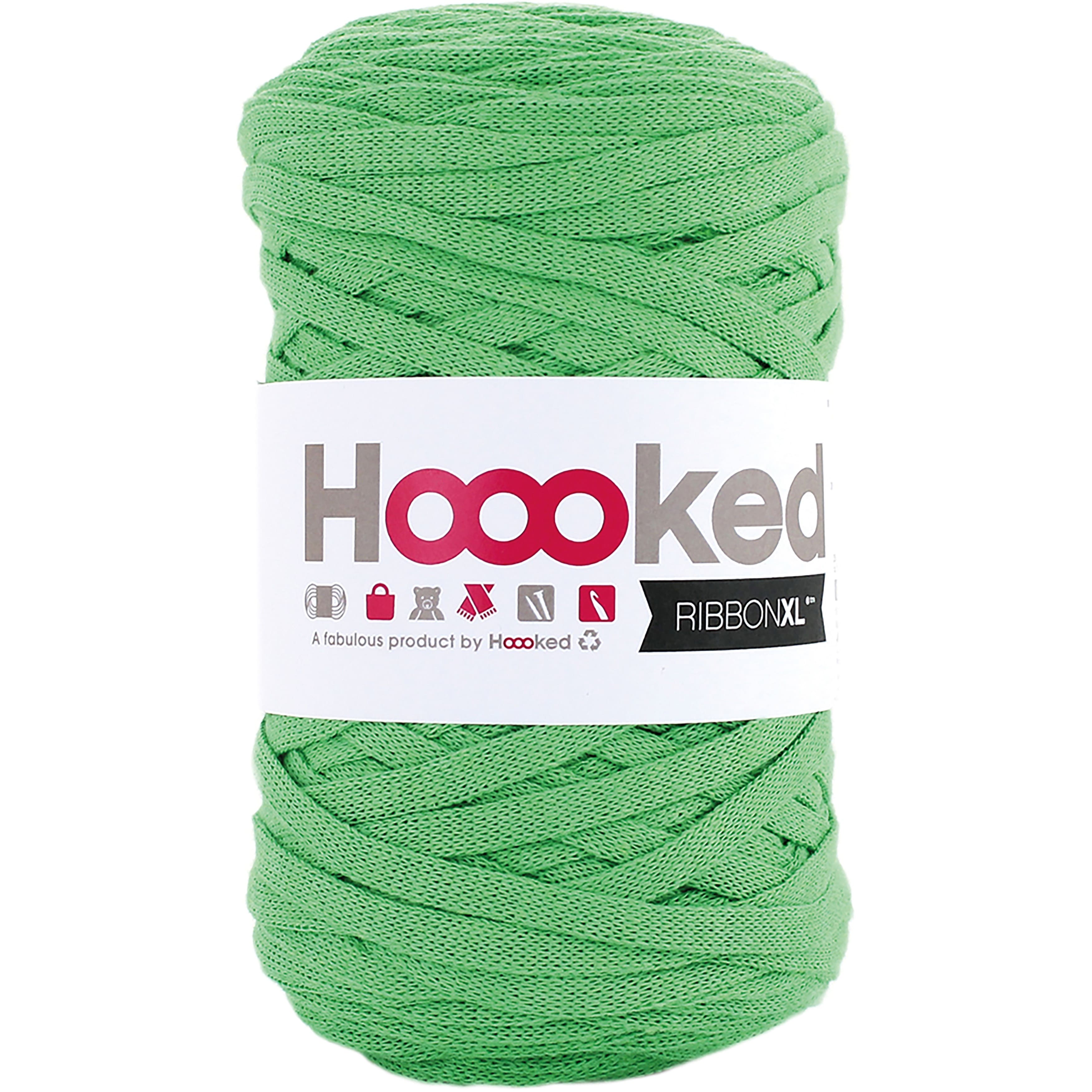 Hooked BV Company Hoooked Solids T-Shirt Ribbon Yarn - Salad Green 