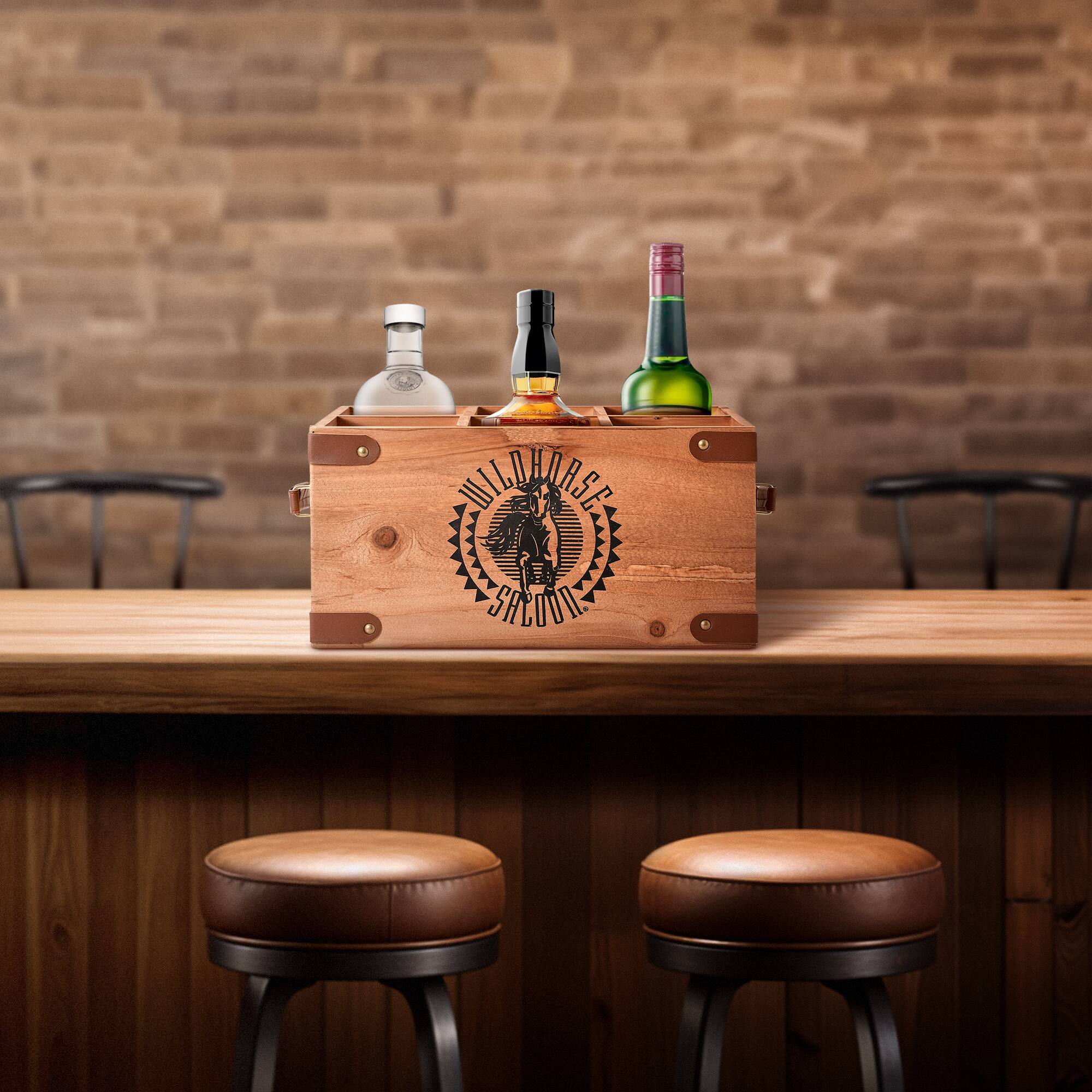 American Art Decor Grand Ole Opry Wildhorse Saloon Wood Beverage Crate - 14.96" x 7"