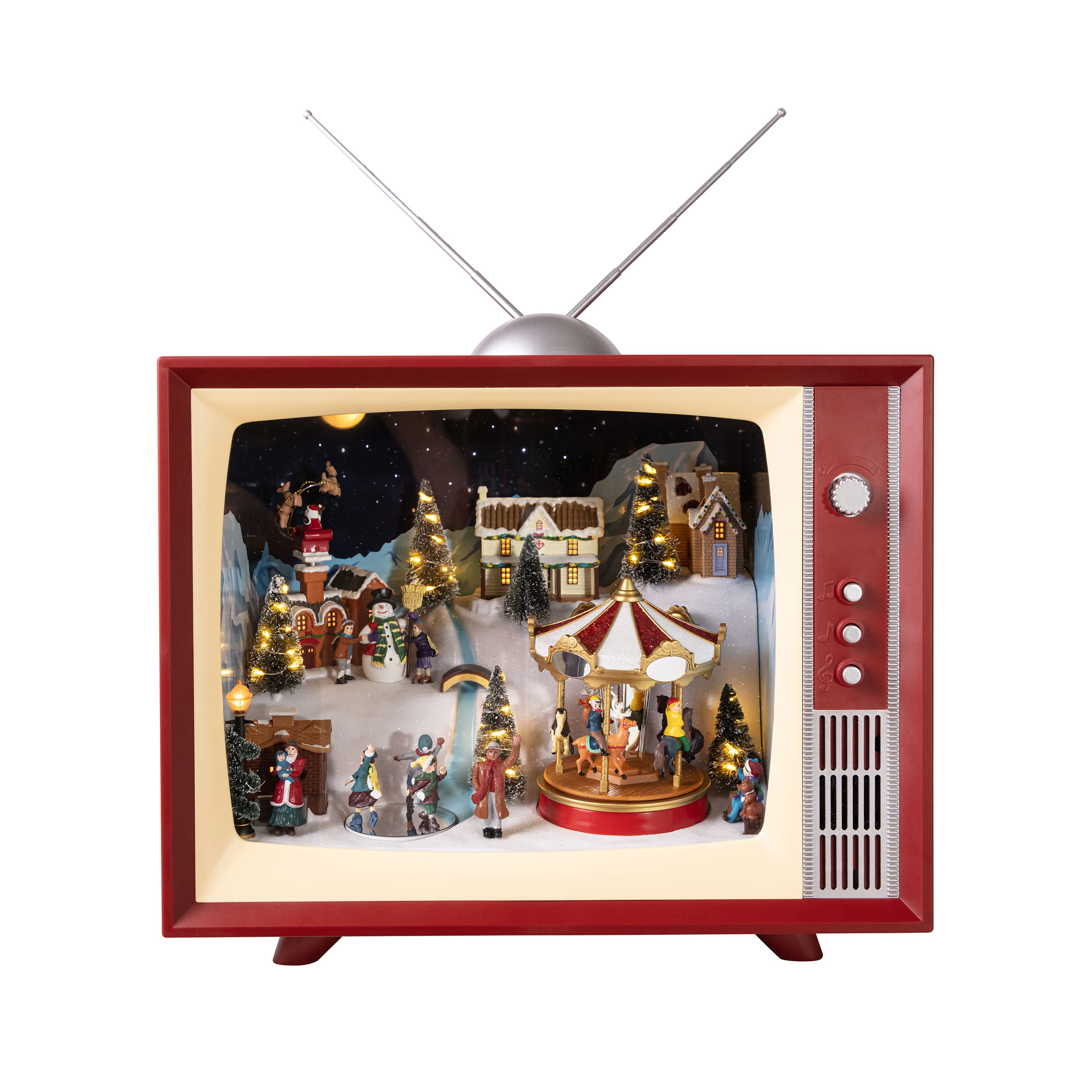 15&#x22; Animated &#x26; Musical LED Vintage Television