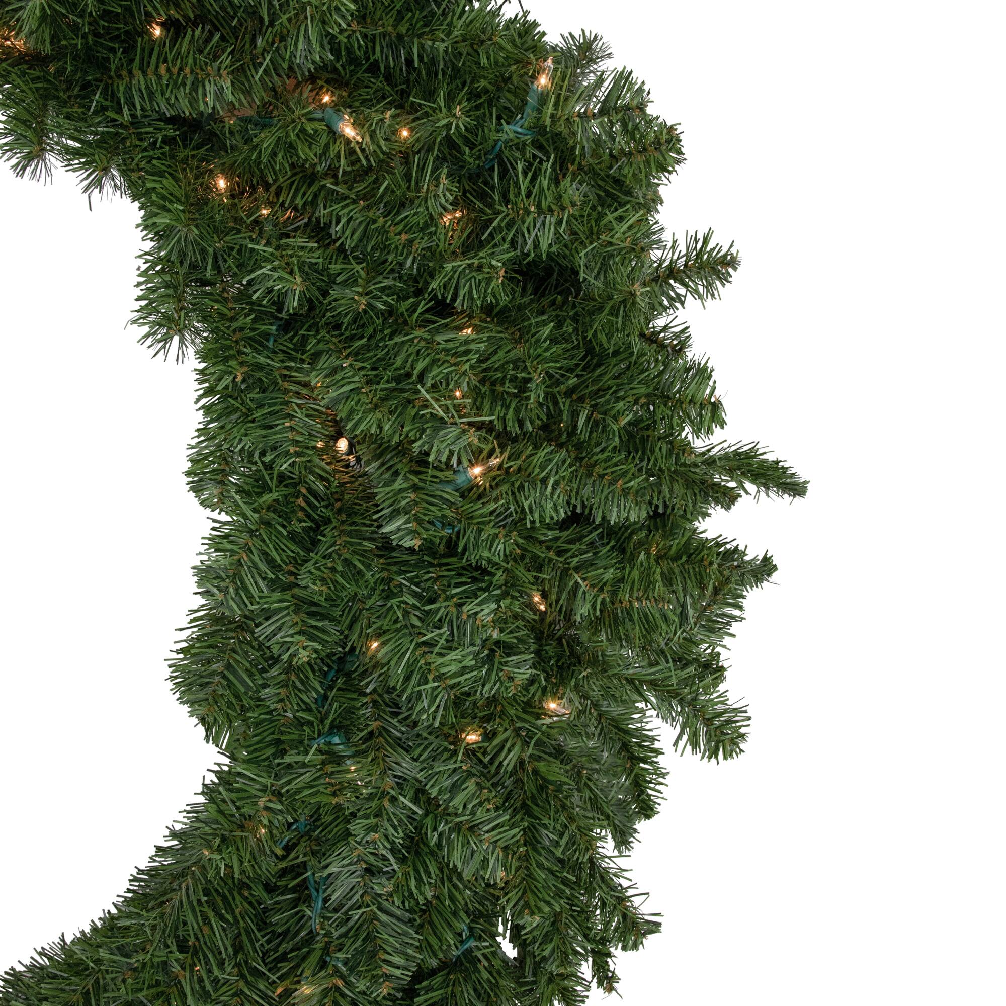 4ft. Pre-Lit Canadian Pine Artificial Christmas Wreath